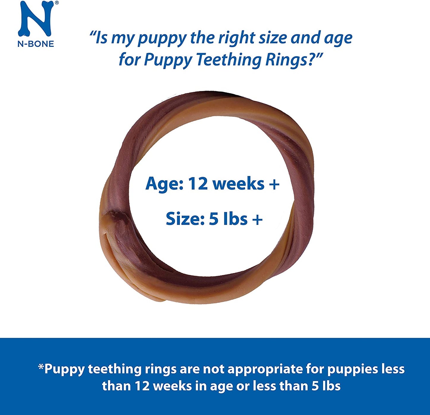 Puppy Teething Ring Chicken Flavor (1 Pack of 6 Rings) (113048)