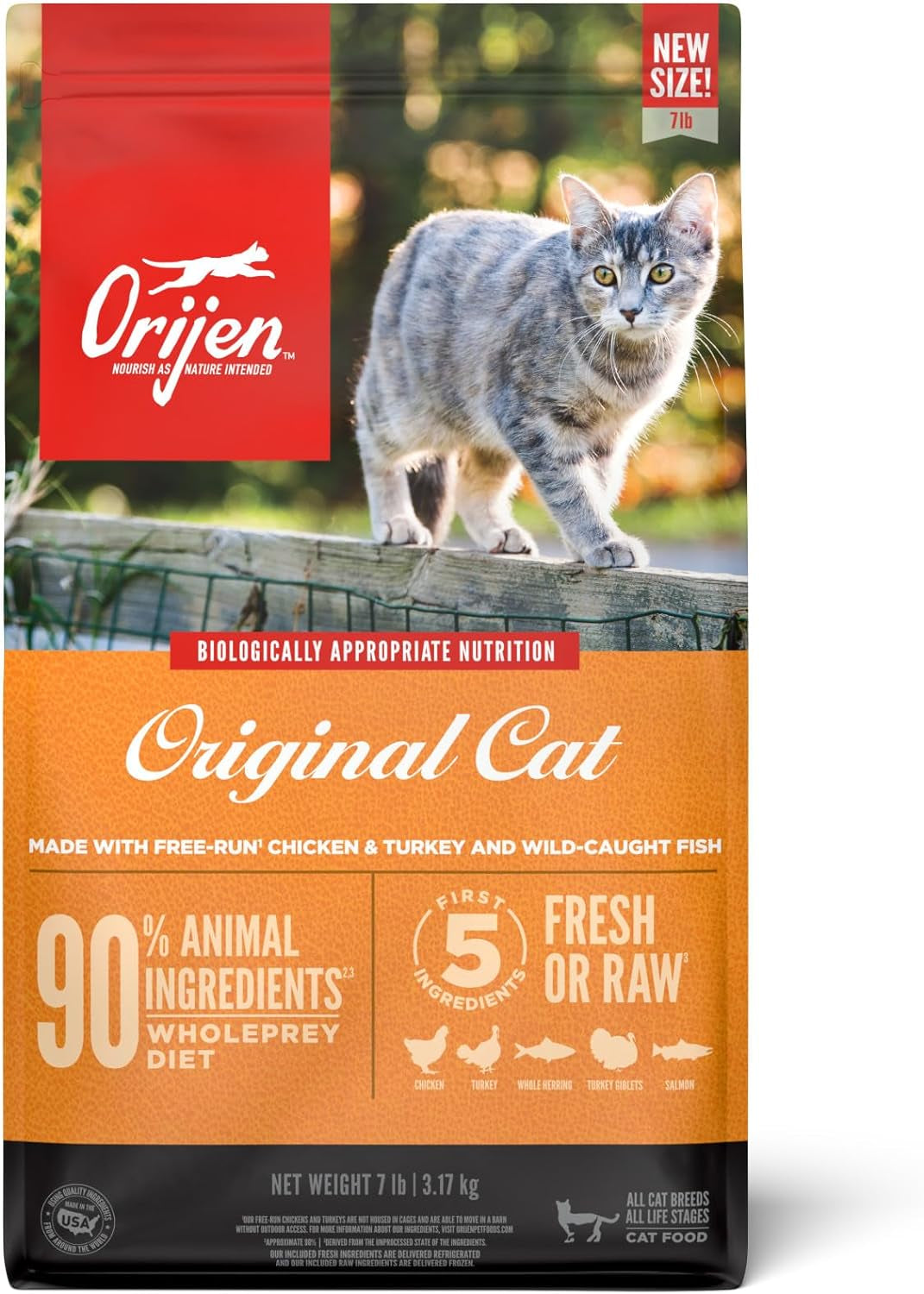 Grain Free High Protein Premium Dry Cat Food Original Recipe 7Lb Bag
