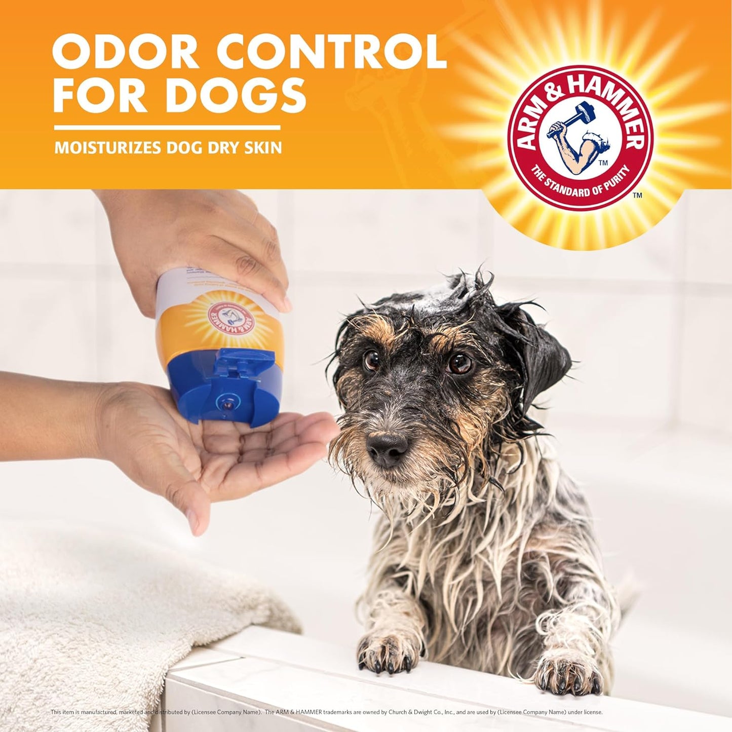 Deodorizing Dog Shampoo for Smelly Dogs & Puppies with Baking Soda, Moisturizing Dog Shampoo for Sensitive Skin - Dog Odor Shampoo - Kiwi Blossom Scent, 20 Fl Oz