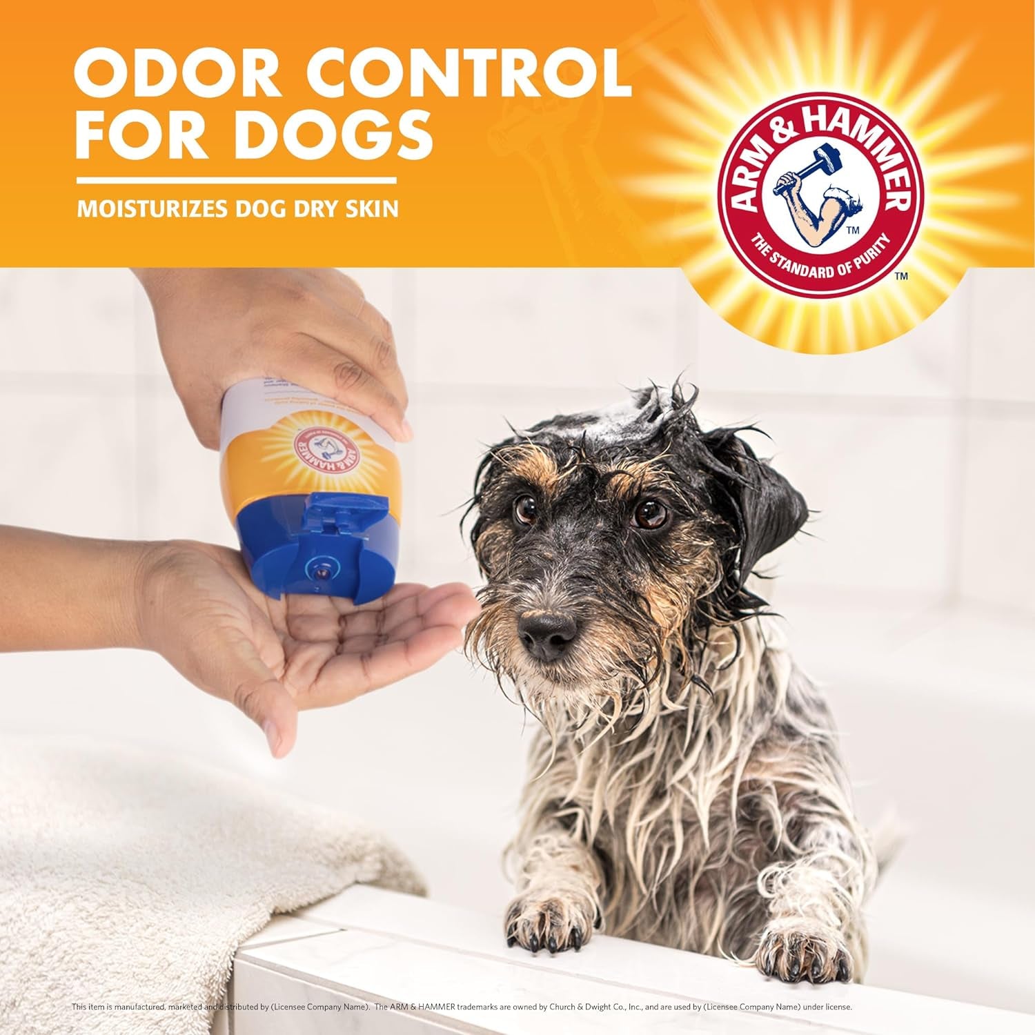 Deodorizing Dog Shampoo for Smelly Dogs & Puppies with Baking Soda, Moisturizing Dog Shampoo for Sensitive Skin - Dog Odor Shampoo - Kiwi Blossom Scent, 20 Fl Oz