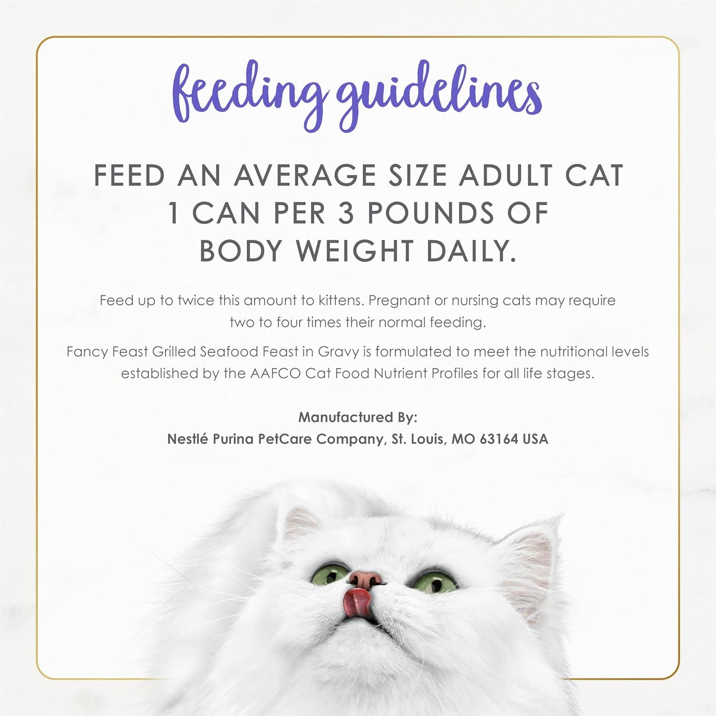 Purina  Grilled Wet Cat Food Seafood Feast in Wet Cat Food Gravy - (Pack of 24) 3 Oz. Cans