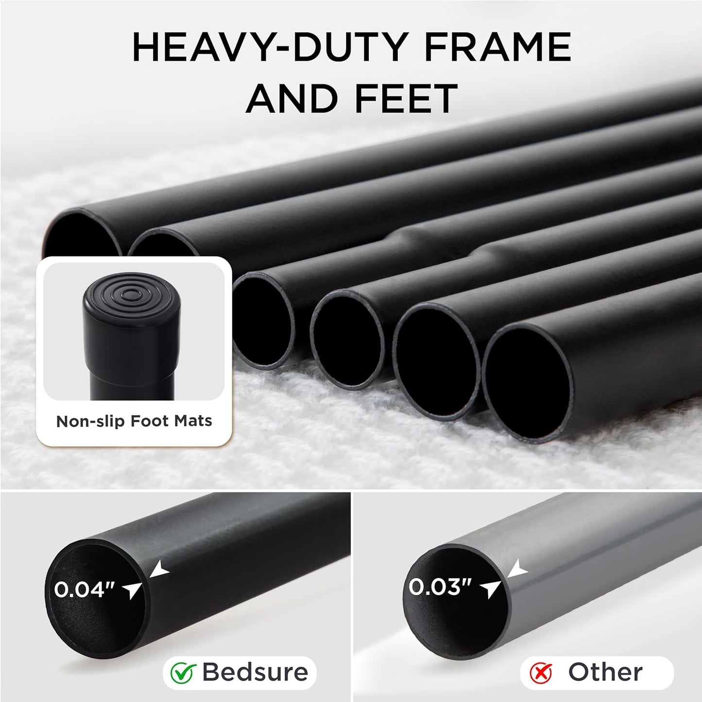 Outdoor Elevated Dog Bed Large Sized Dog, Portable Indoor & Outdoor Cooling Raised Cot Pet Hammock Bed with Skid-Resistant Feet, Frame with Breathable Mesh, Grey, 49 Inches