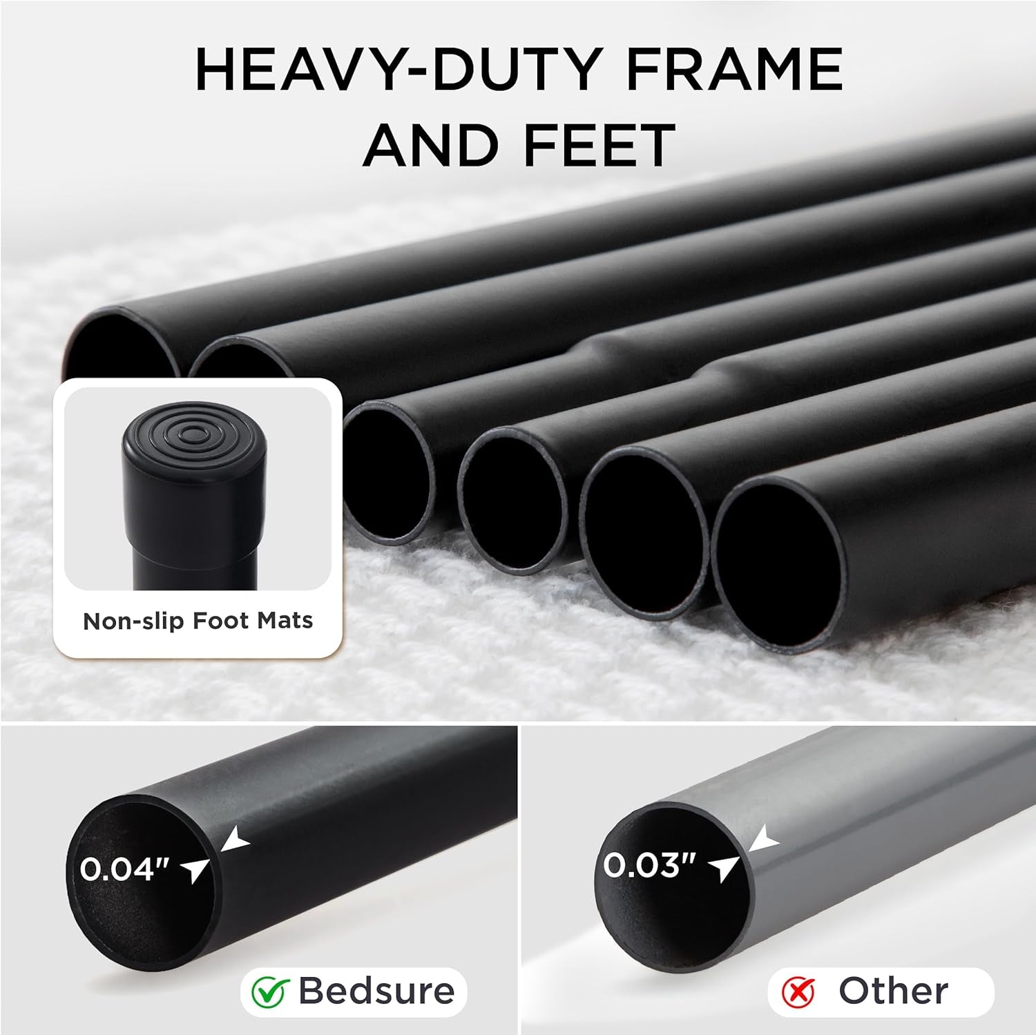 Outdoor Elevated Dog Bed Large Sized Dog, Portable Indoor & Outdoor Cooling Raised Cot Pet Hammock Bed with Skid-Resistant Feet, Frame with Breathable Mesh, Grey, 49 Inches