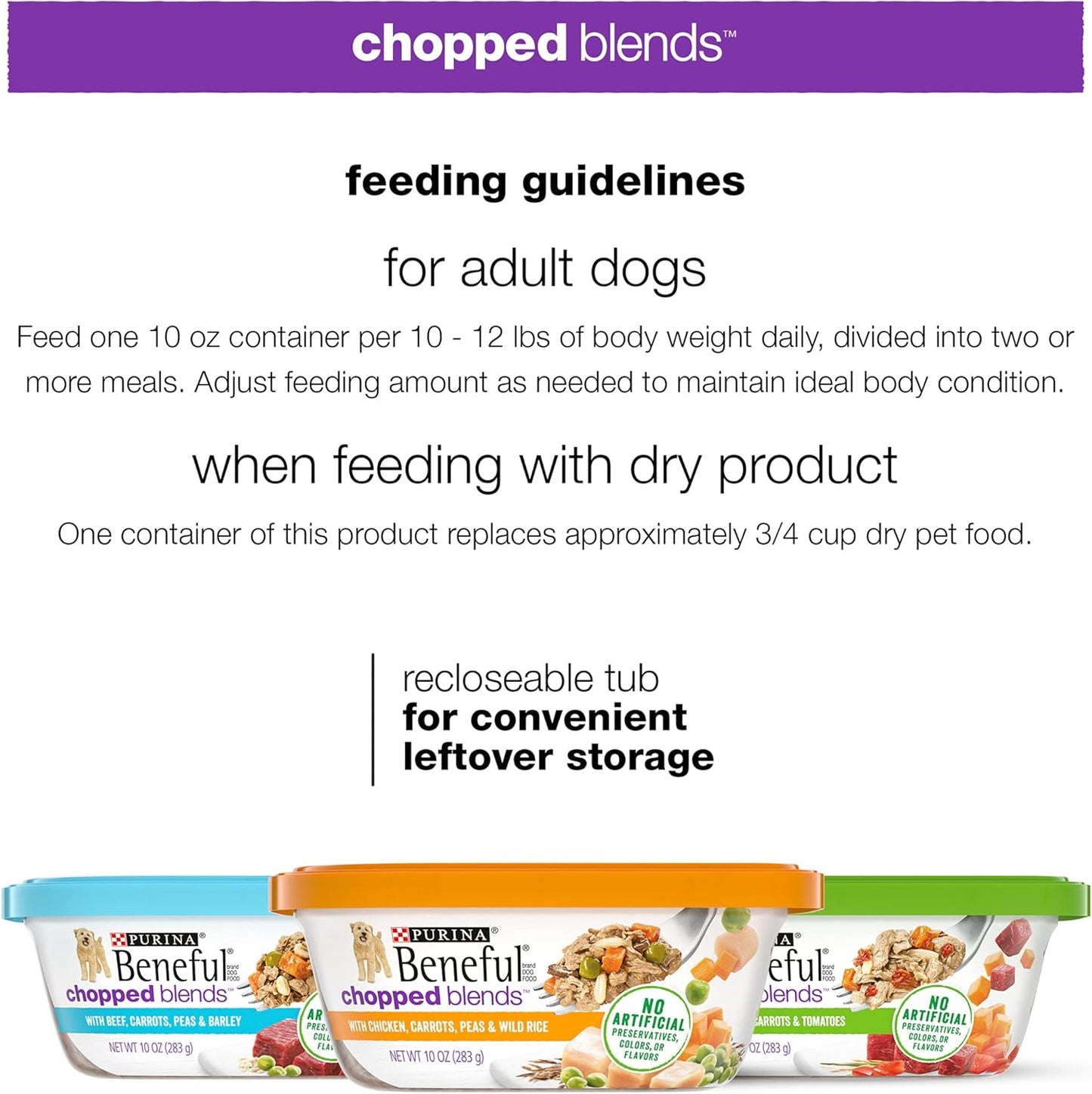 Purina  Wet Dog Food Variety Pack, Chopped Blends - (12) 10 Oz. Tubs