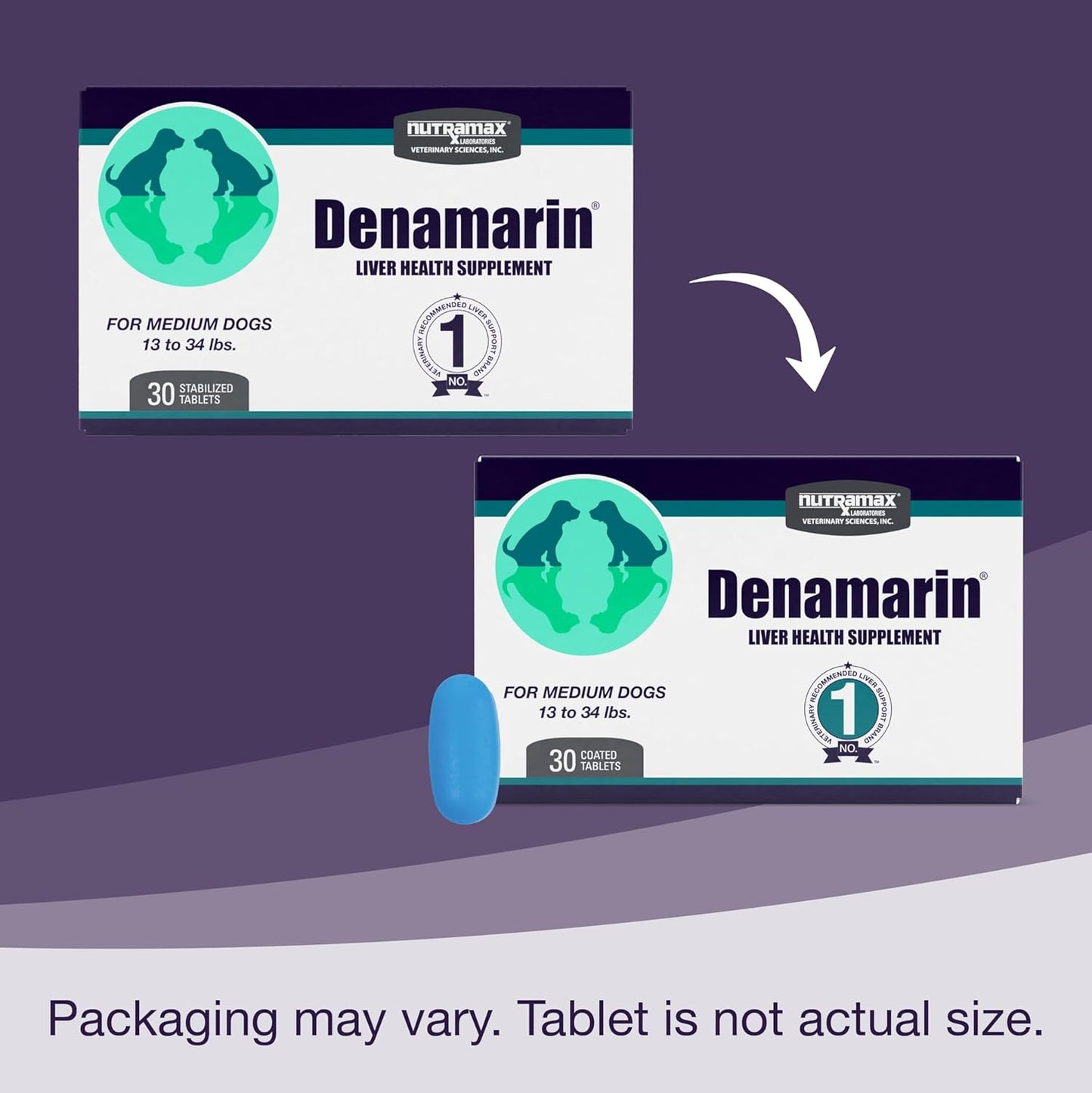 Denamarin Liver Health Supplement for Medium Dogs - with S-Adenosylmethionine (Same) and Silybin, 30 Tablets