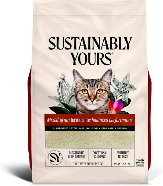 Cat Litter, Mixed-Grain Formula 10 Lbs