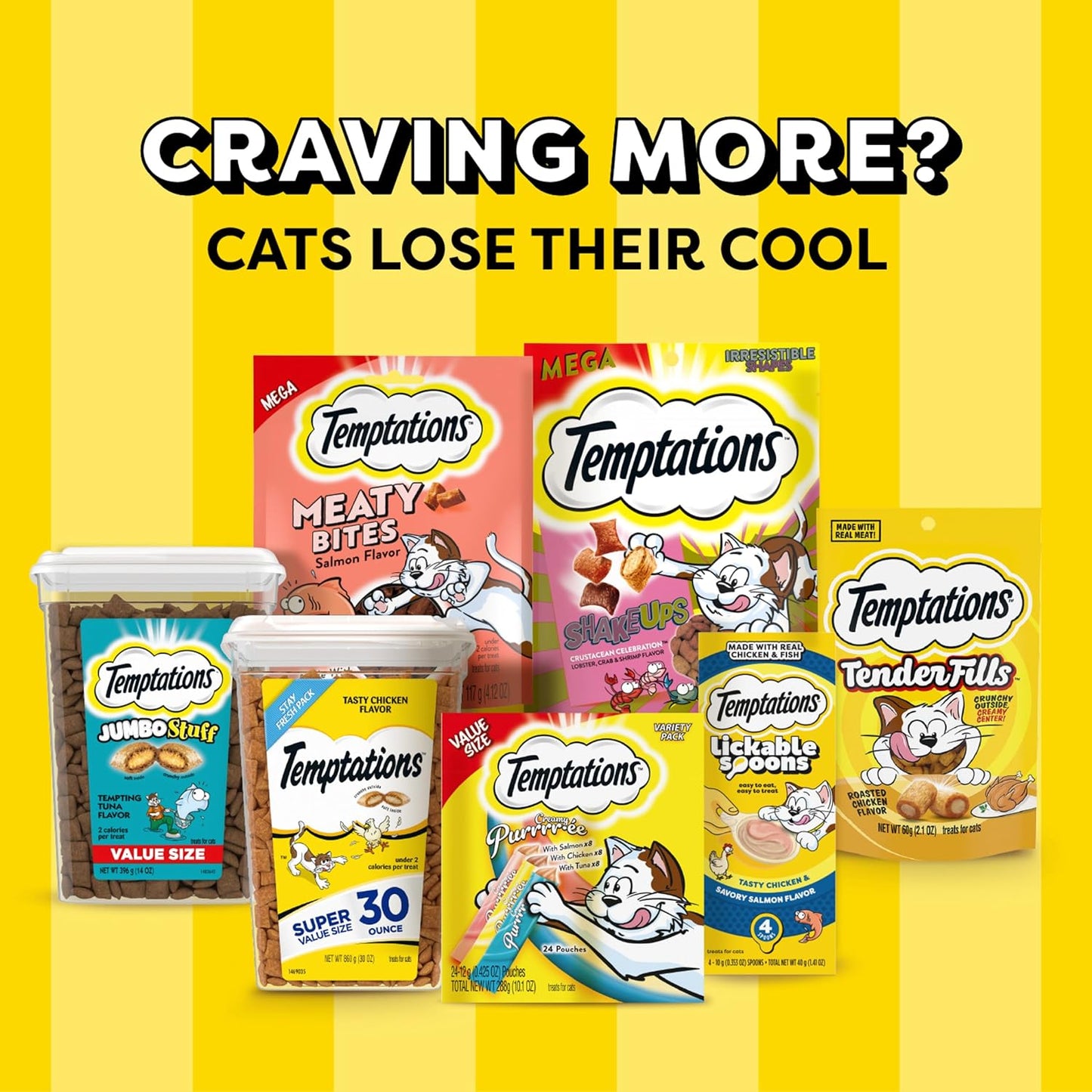 Classic Crunchy and Soft Cat Treats Blissful Catnip Flavor, 16 Oz. Tub