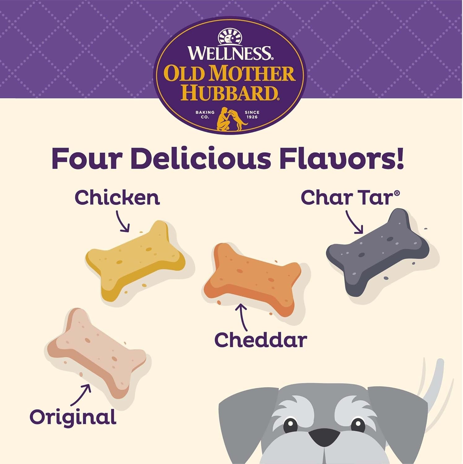 by Wellness Classic Original Mix Natural Dog Treats, Crunchy Oven-Baked Biscuits, Ideal for Training, Mini Size, 3.8 Pound Bag