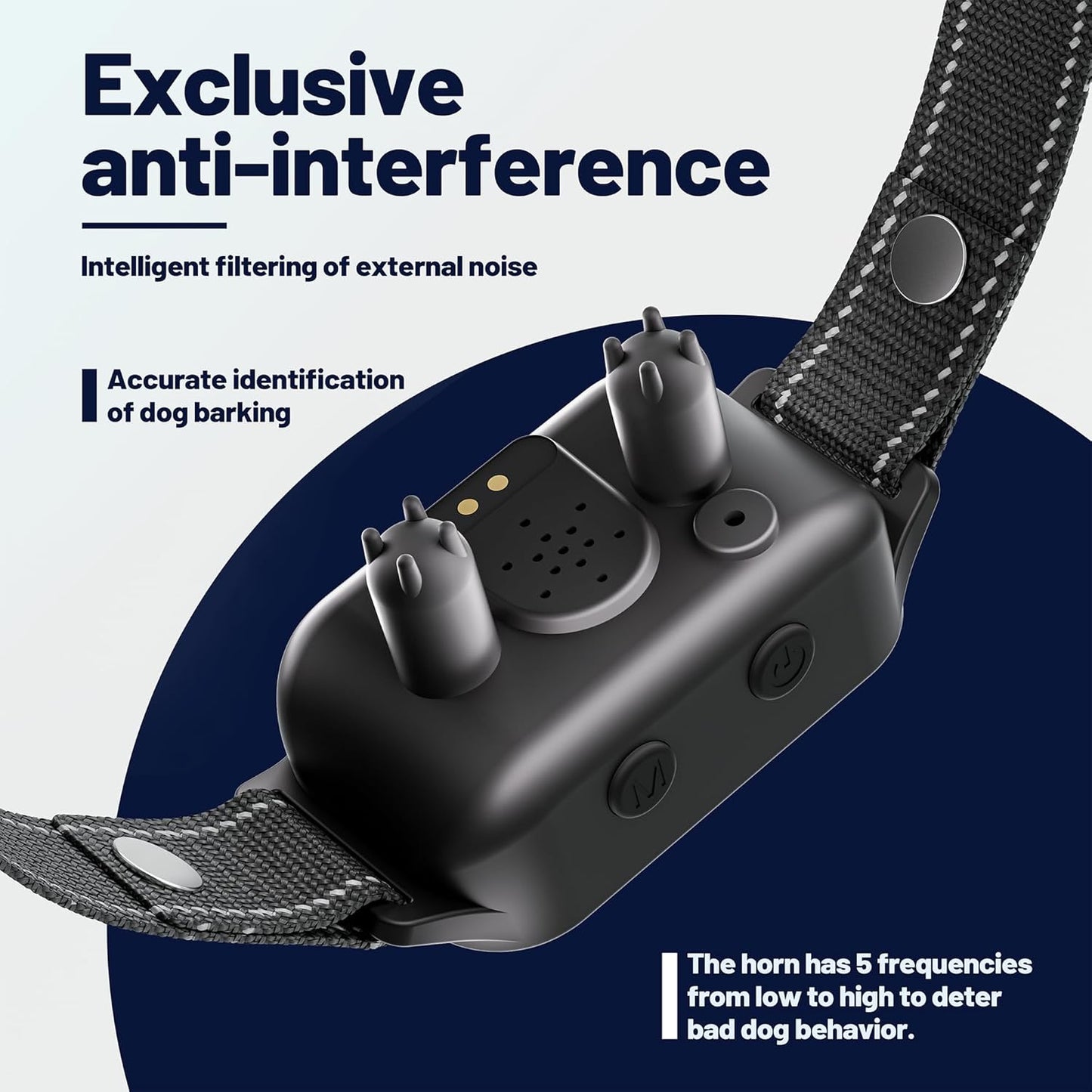 Dog Bark Collar 2 Pack, Bark Collar for Large Medium Small Dogs 8-120Lbs, AUTO Barking Collar, Bark Training Collar with 7-Level Sensitivity + 5 Safety Modes Humane Training System