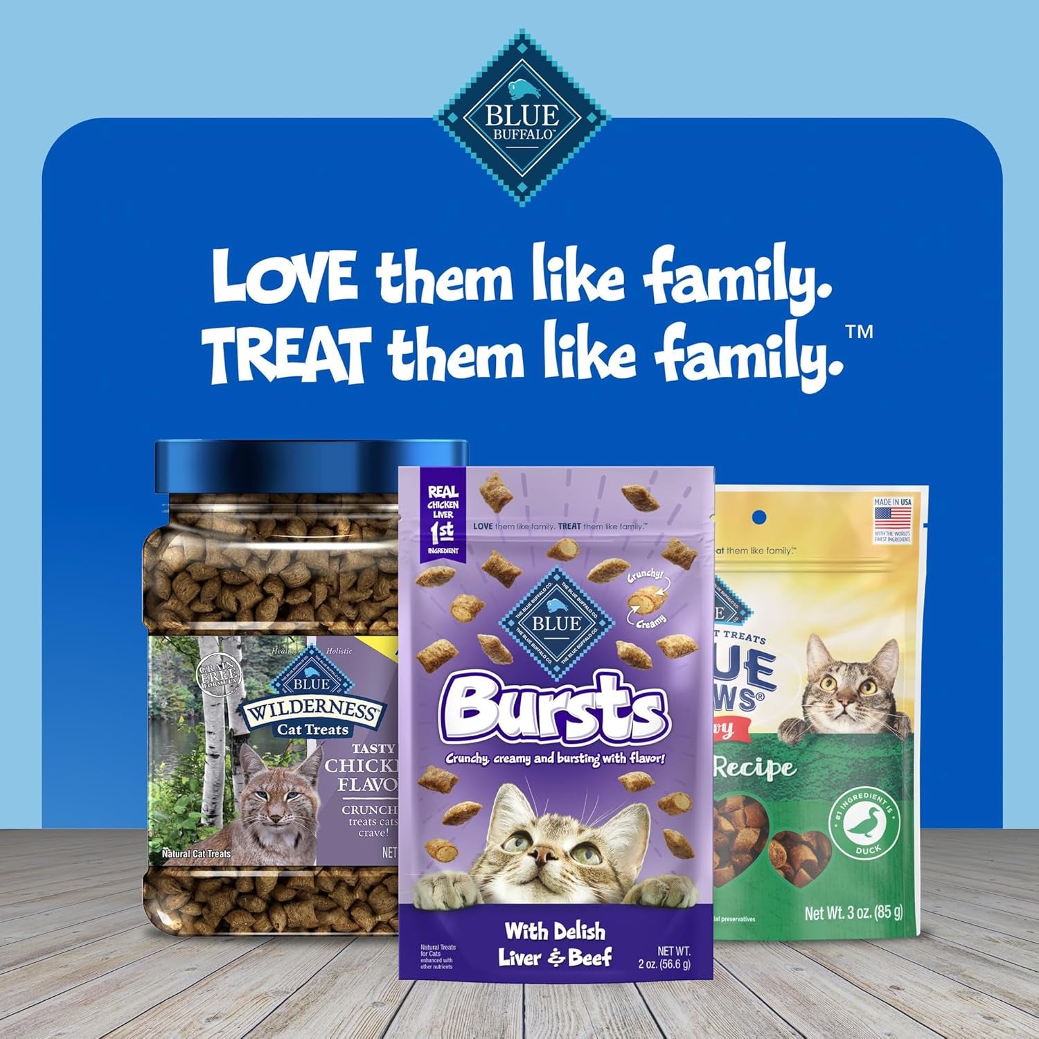 Bursts Crunchy & Creamy Cat Treats, Great for Training, Delish Liver & Beef, 5-Oz Bag