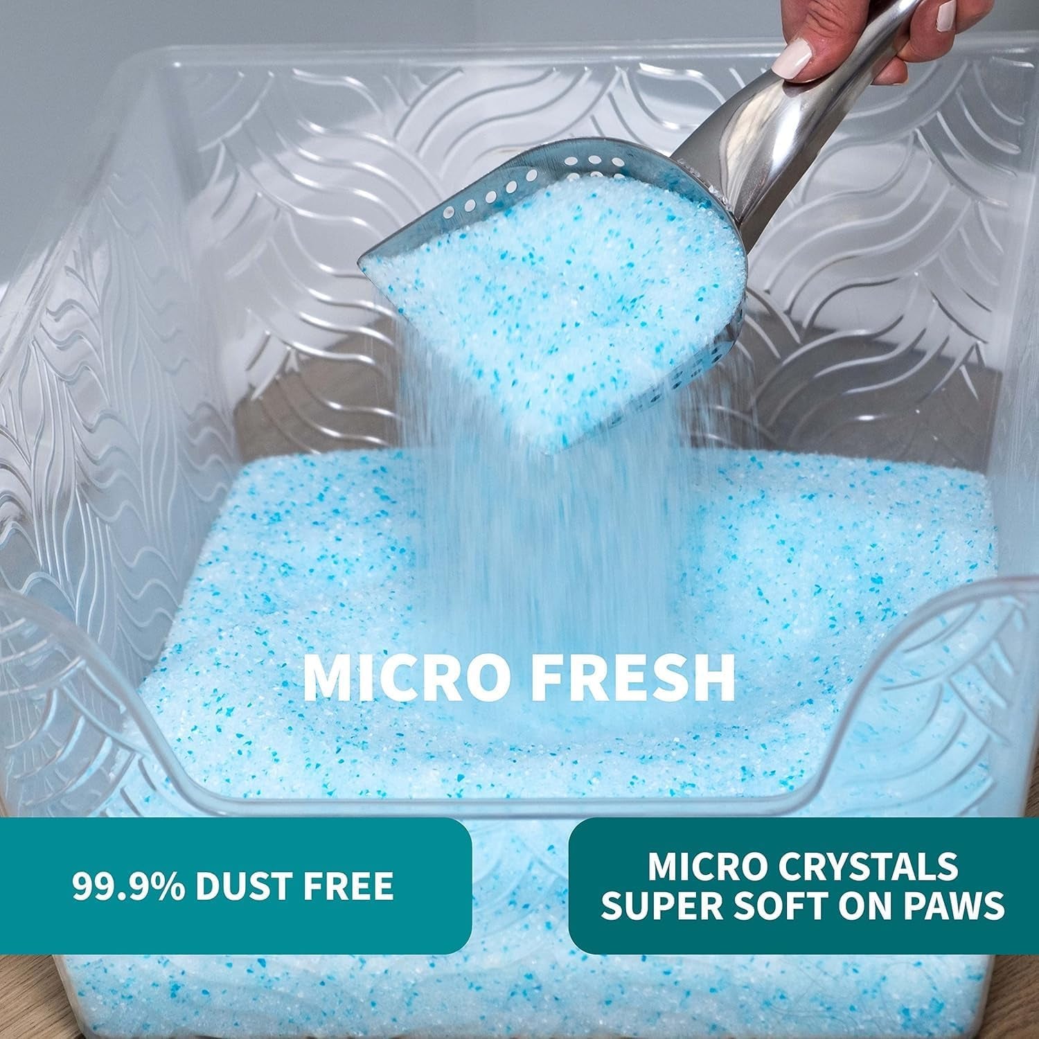 Micro Fresh Scented Non-Clumping Crystal Cat Litter with Odorbond, 7 Lb