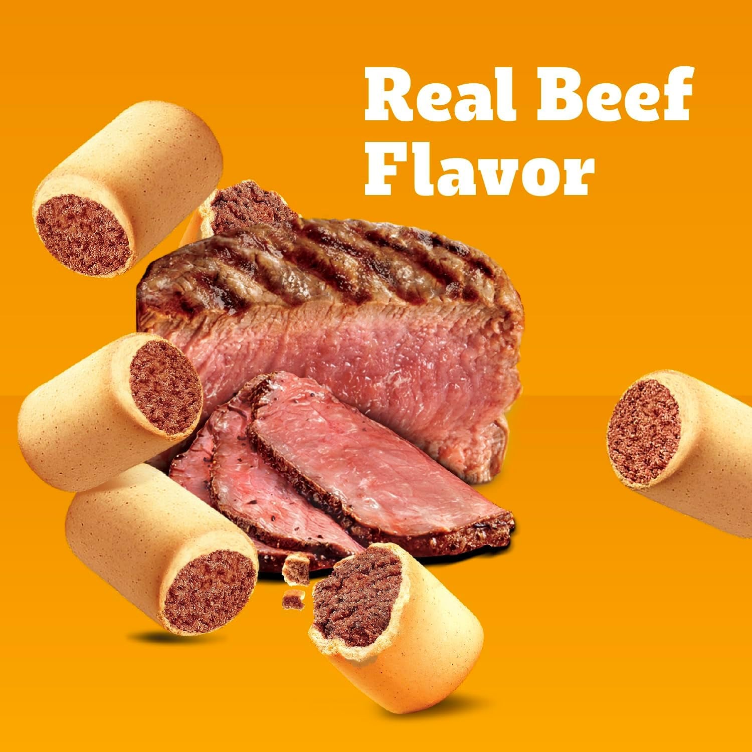 Dry Dog Treats Marrobone Real Beef Flavor, 6 Lb. Bag