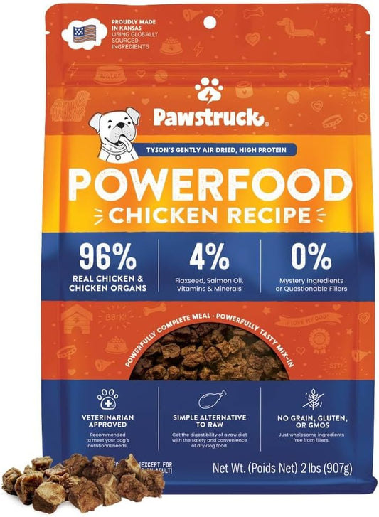 Air Dried Dog Food with Real Chicken, Grain-Free, Made in USA, Non-Gmo & Vet Recommended, High Protein Limited Ingredient Full-Feed for All Breeds & Ages, 2Lb Bag