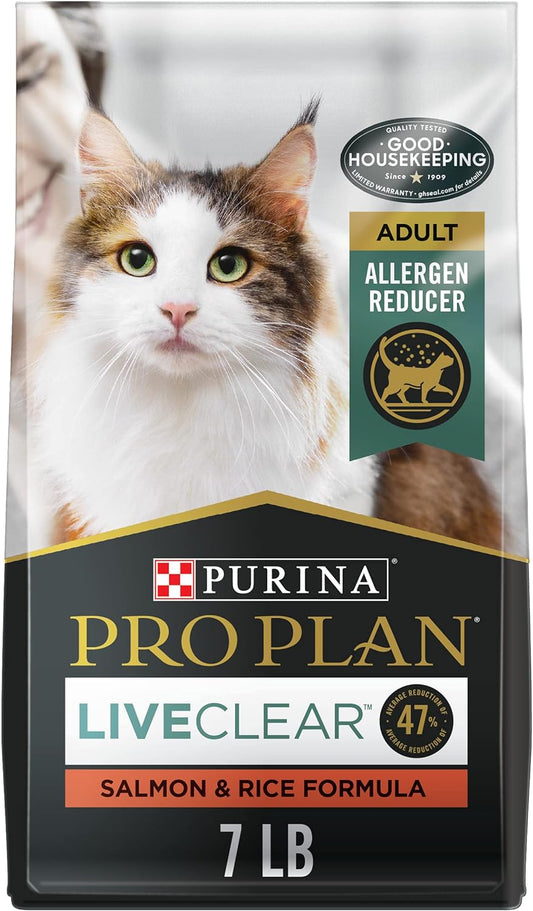 Allergen Reducing, High Protein Cat Food, LIVECLEAR Salmon and Rice Formula - 7 Lb. Bag