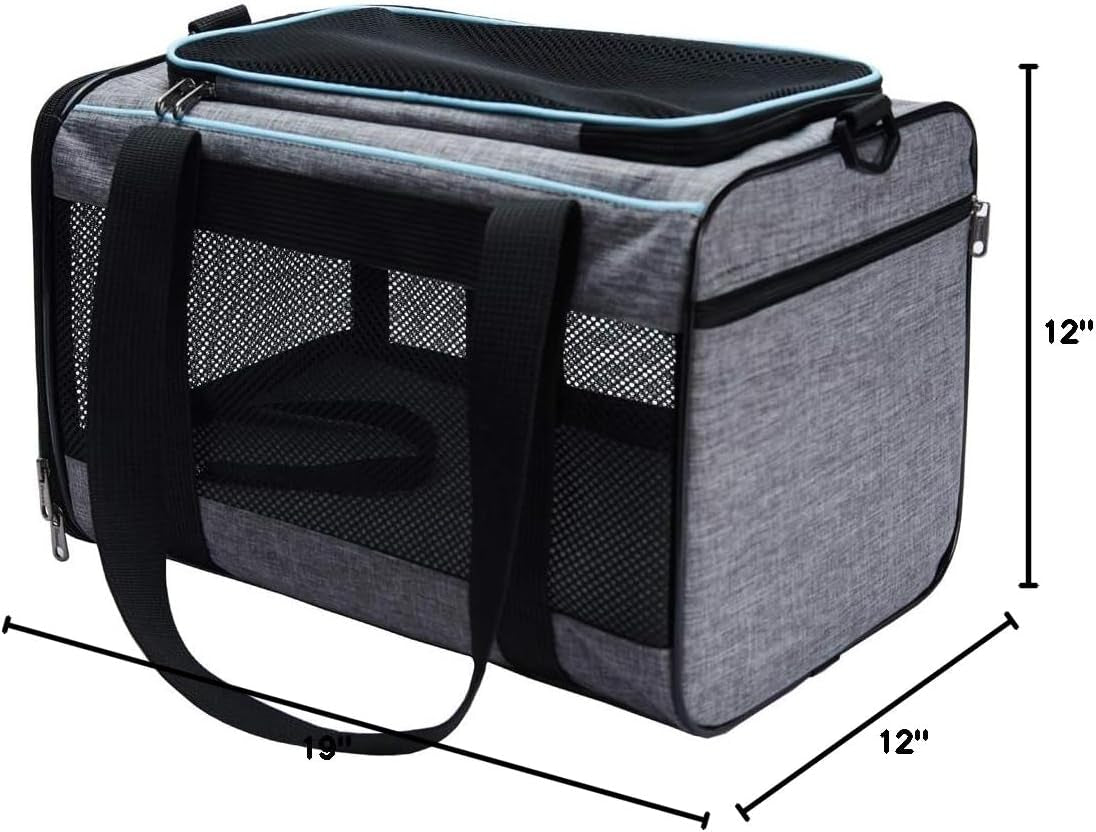19X12X12 Inches Cat, Dog Carrier for Pets up to 22 Lbs, Soft-Sided Cat Bag Animal Carriers Travel Puppy Carry as a Toy of Fabric Pet Home