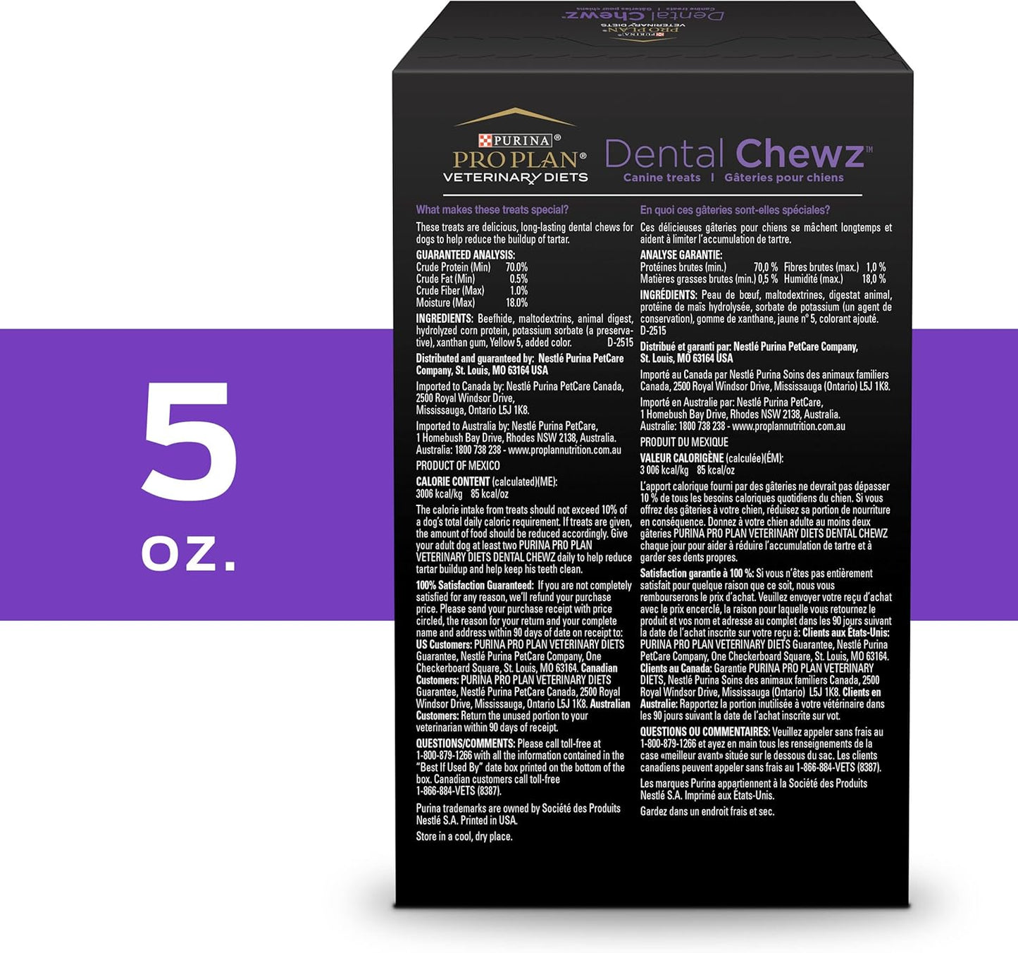 Purina  Dental Chewz Dog Treats - 5 Oz. Box