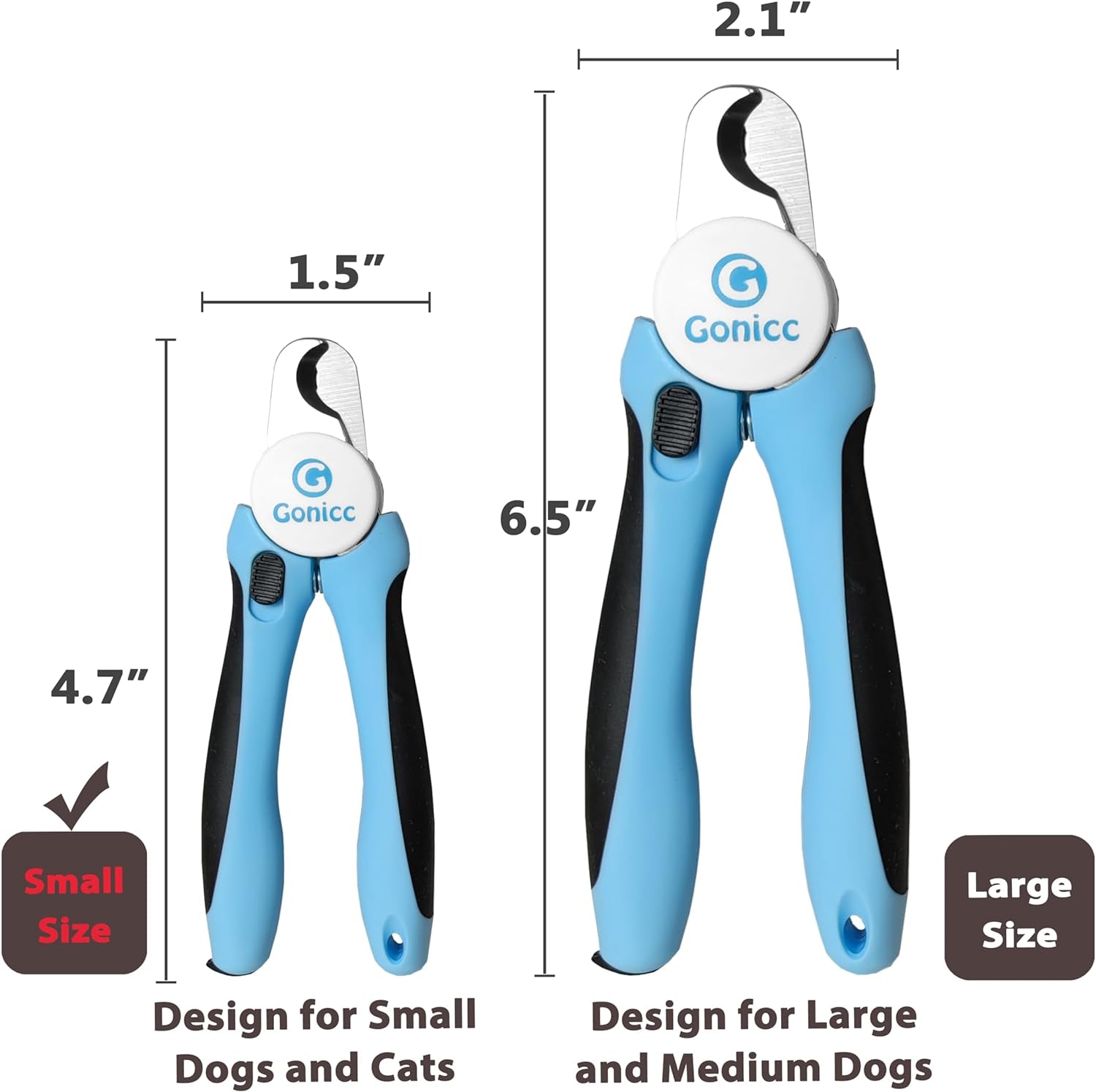 Professional Small Dog and Cat Nail Clippers Sharp Stainless Steel Pet Nail Trimmers(With Free Nail File in Handle), with Safety Guard to Avoid Overcutting