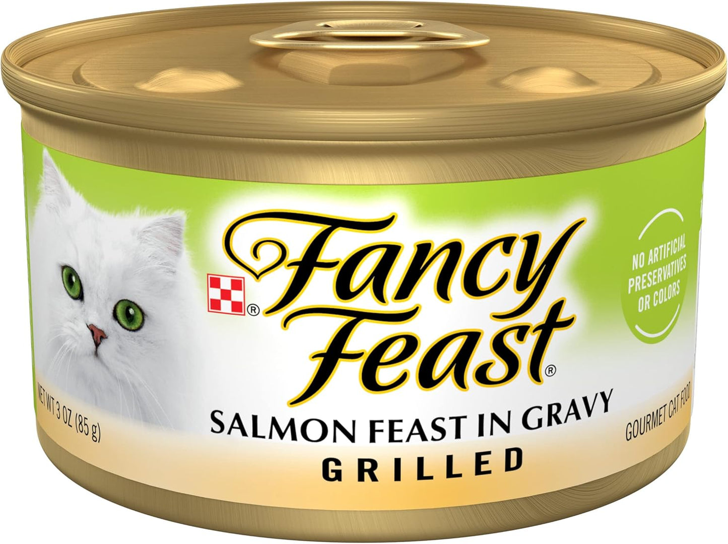 Purina  Grilled Wet Cat Food Salmon Feast in Wet Cat Food Gravy - (Pack of 24) 3 Oz. Cans