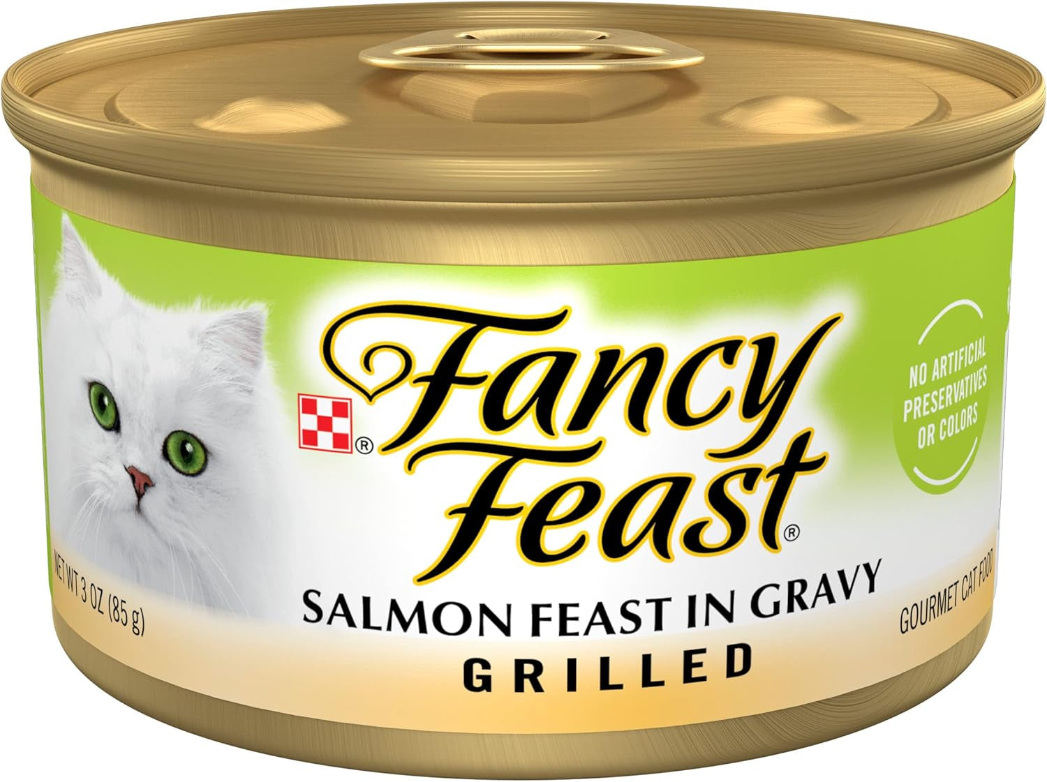 Purina  Grilled Wet Cat Food Salmon Feast in Wet Cat Food Gravy - (Pack of 24) 3 Oz. Cans