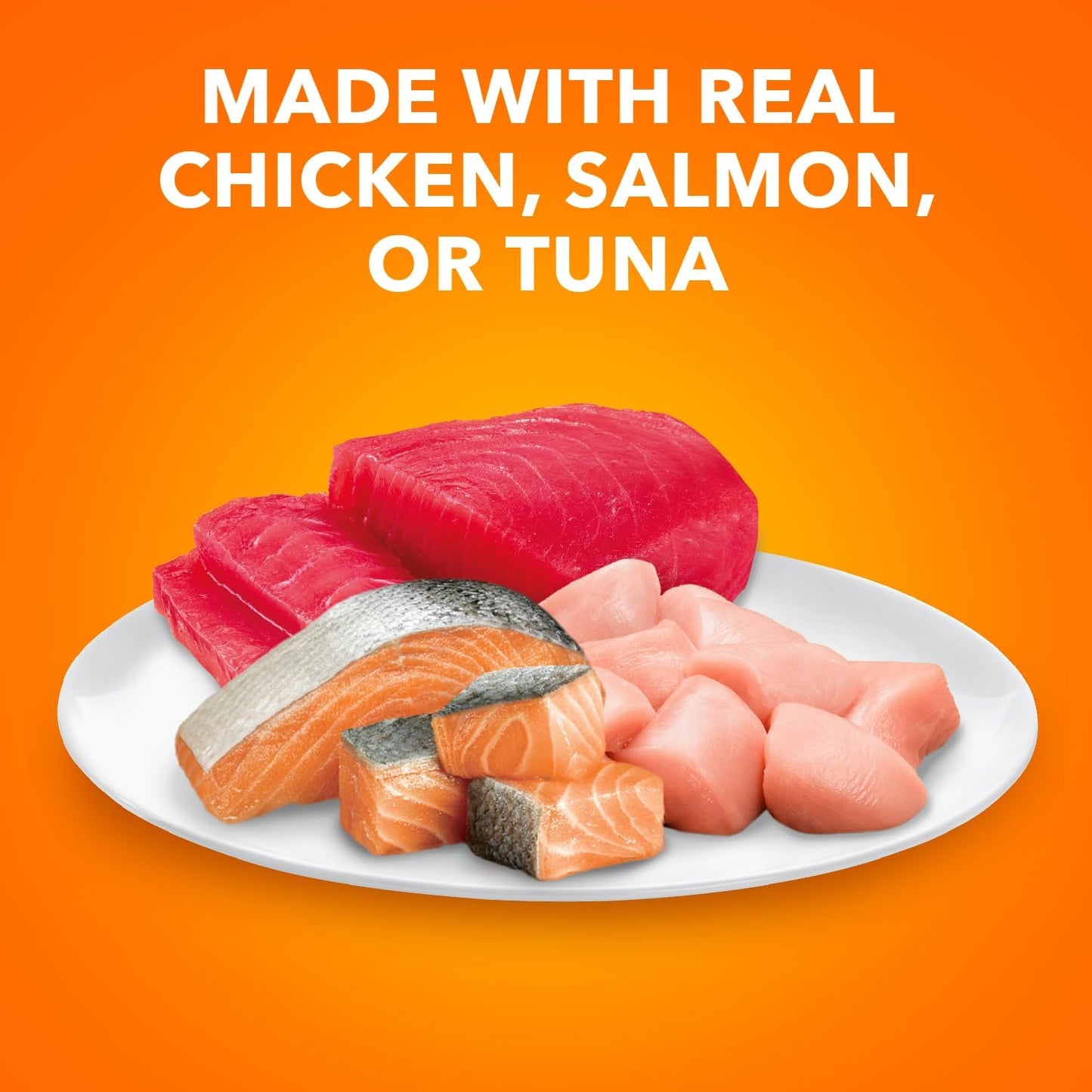 Perfect Portions Adult Wet Cat Food Pate, Chicken, Salmon, and Tuna Recipe Variety Pack, 2.6 Oz. Easy Peel Twin-Pack Trays (24 Count, 48 Servings)