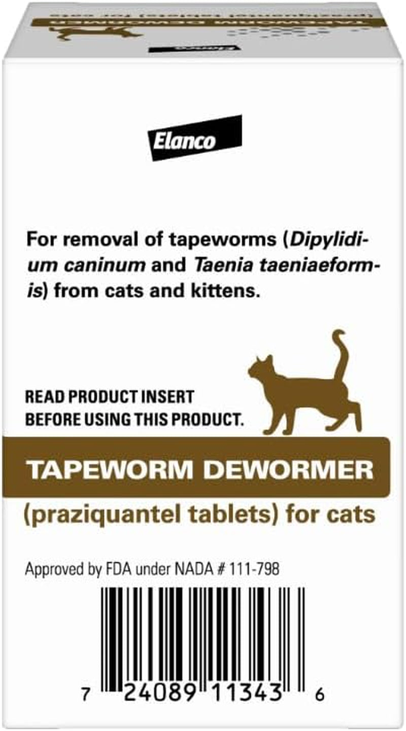 Tapeworm Dewormer (Praziquantel Tablets) for Cats and Kittens 6 Weeks and Older, 3-Count