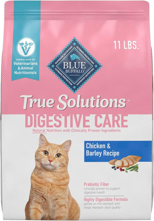True Solutions Digestive Care Natural Dry Cat Food for Adult Cats, Chicken, 11-Lb. Bag