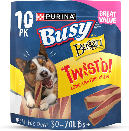 with Beggin’ Twist’D Adult Dog Chew Bone Treats - 10 Ct. Pouch