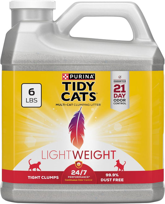 Purina  Lightweight 24/7 Performance Odor Control, Multi-Cat, Clumping, 99.9 Percent Dust Free Cat Litter - 6 Lb. Jug