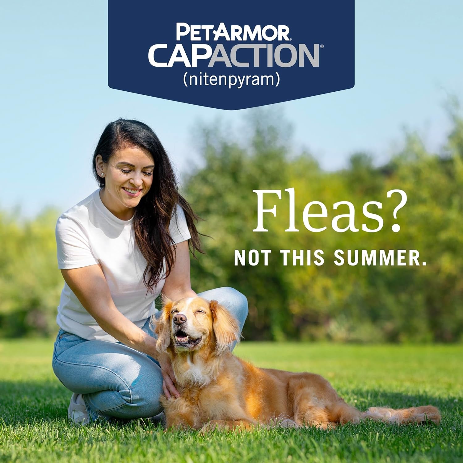 CAPACTION (Nitenpyram) Oral Flea Treatment for Dogs, Fast Acting Tablets Start Killing Fleas in 30 Minutes, Dogs over 25 Lbs, 6 Doses