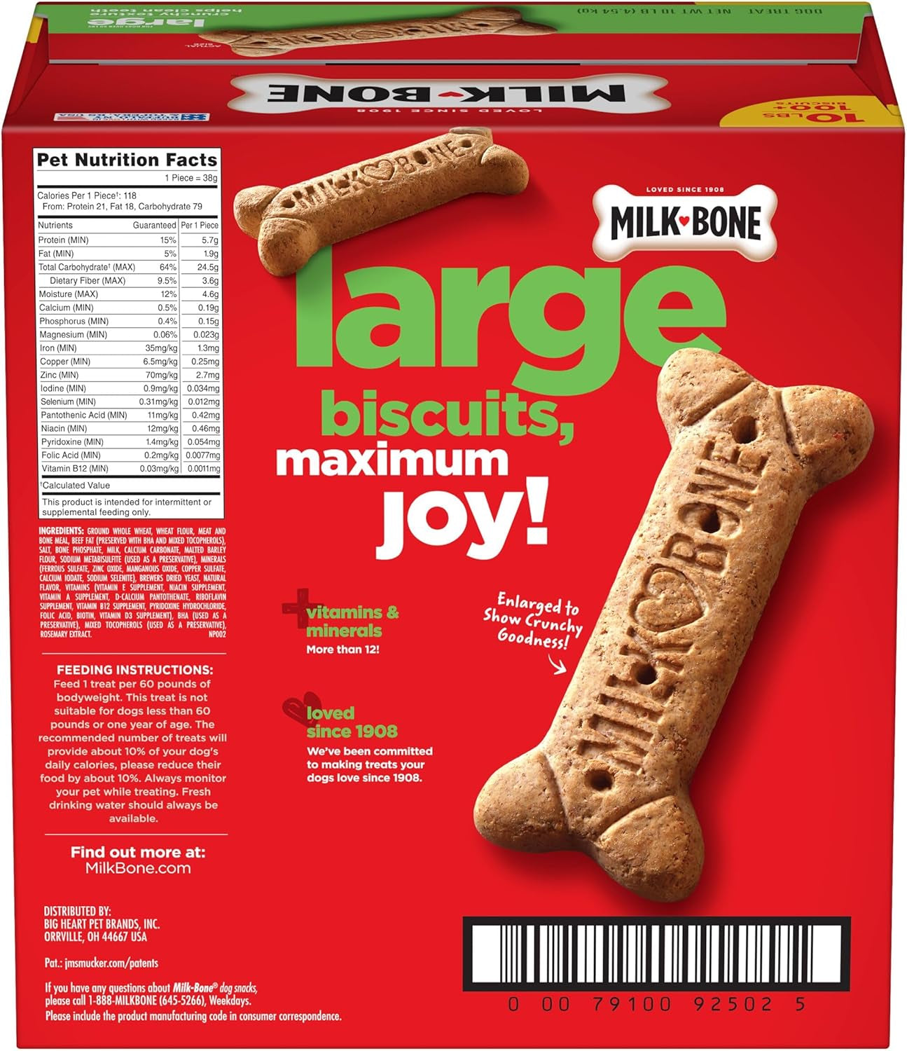 Original Dog Treats Biscuits for Large Dogs, 10 Pounds (Packaging May Vary)