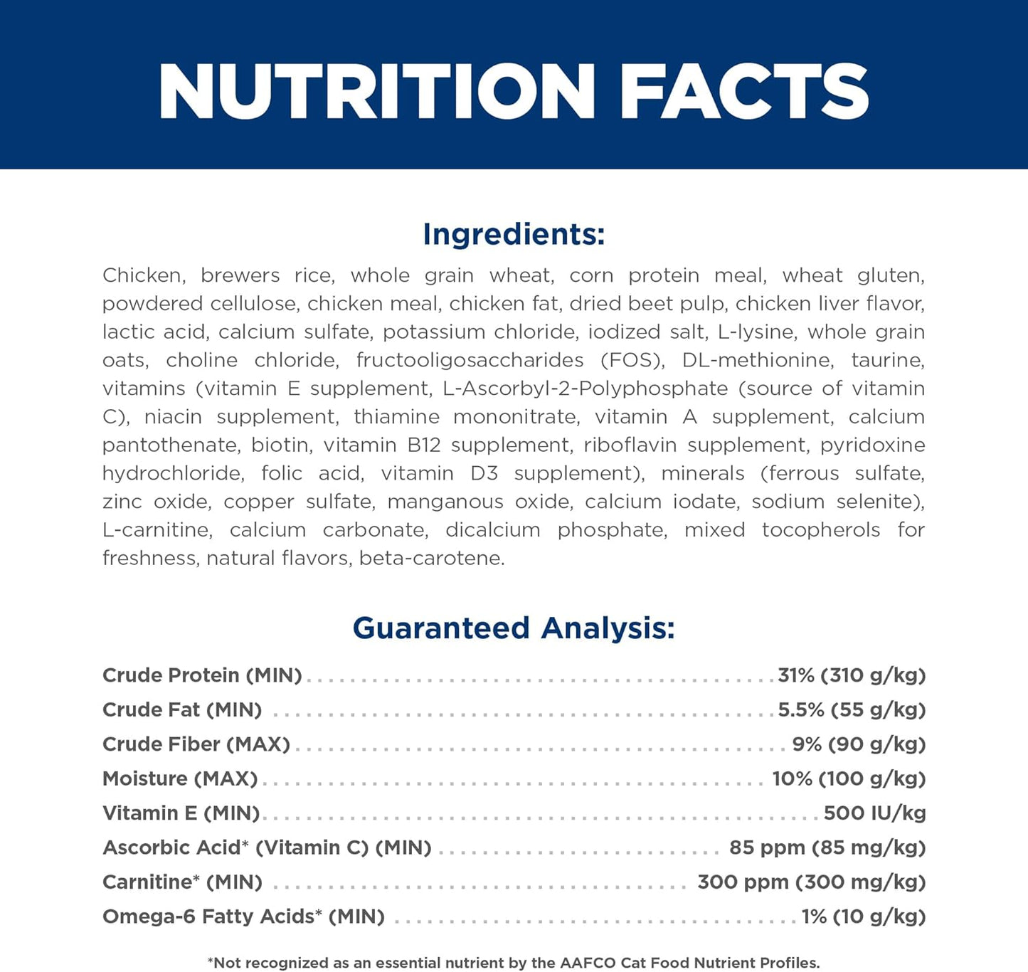 Light, Adult 1-6, Weight Management Support, Dry Cat Food, Chicken Recipe, 16 Lb Bag