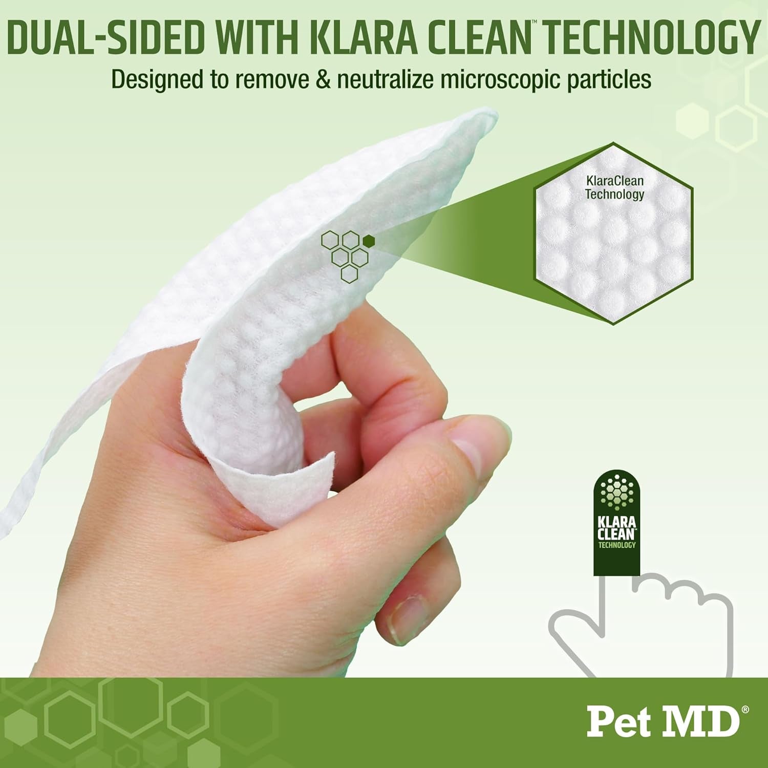 Ear Finger Wipes for Dogs - Extra-Coverage and Large Design - with Eucalyptus and Aloe Vera for Dogs - Pet Ear Cleaning Finger Wipes & Puppy Ear Cleaner - 50Ct