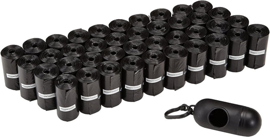 Dog Poop Bags with Dispenser, 600 Count, Enhanced for Guaranteed Leakproof, Unscented, Includes Leash Clip