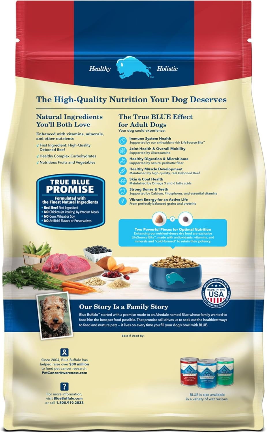 Life Protection Formula Adult Dry Dog Food, Helps Build and Maintain Strong Muscles, Made with Natural Ingredients, Beef & Brown Rice Recipe, 15-Lb. Bag