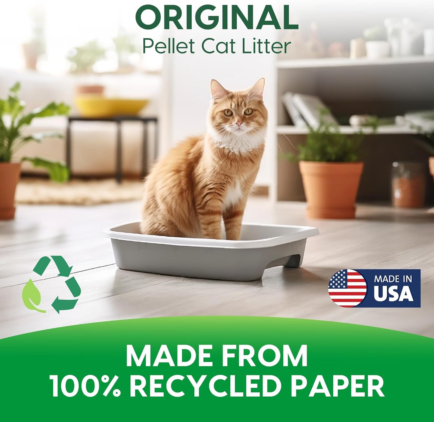 Recycled Paper, Original Pellet Cat Litter, 25 Pound