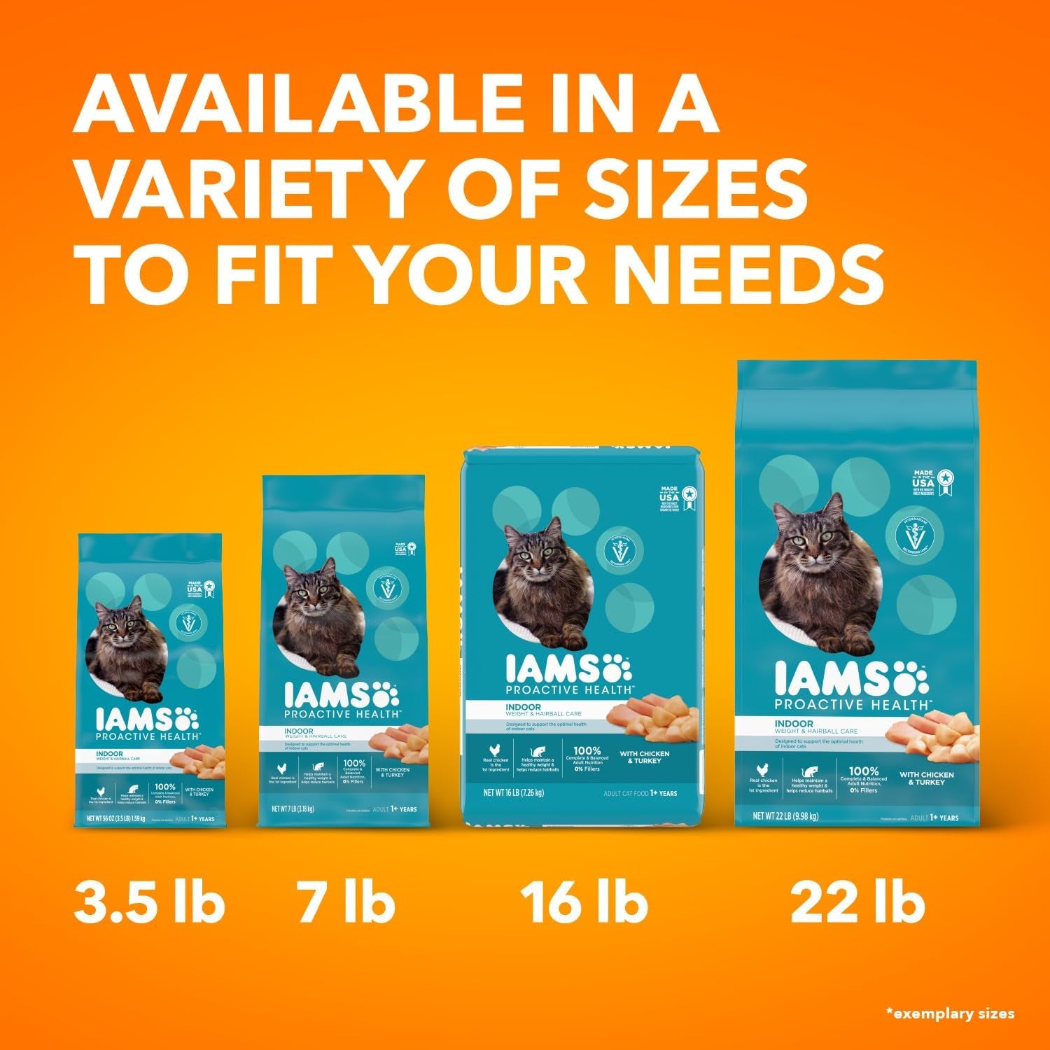 Proactive Health Indoor Weight Control & Hairball Care Adult Dry Cat Food, Chicken & Turkey Recipe, 7 Lb. Bag