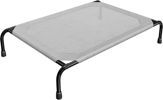 Raised Dog Bed for Large Dogs, Waterproof XL Dog Cot, Outdoor Cooling Elevated Pet Bed Load 200Lb, 47.75" X 30.5", Grey