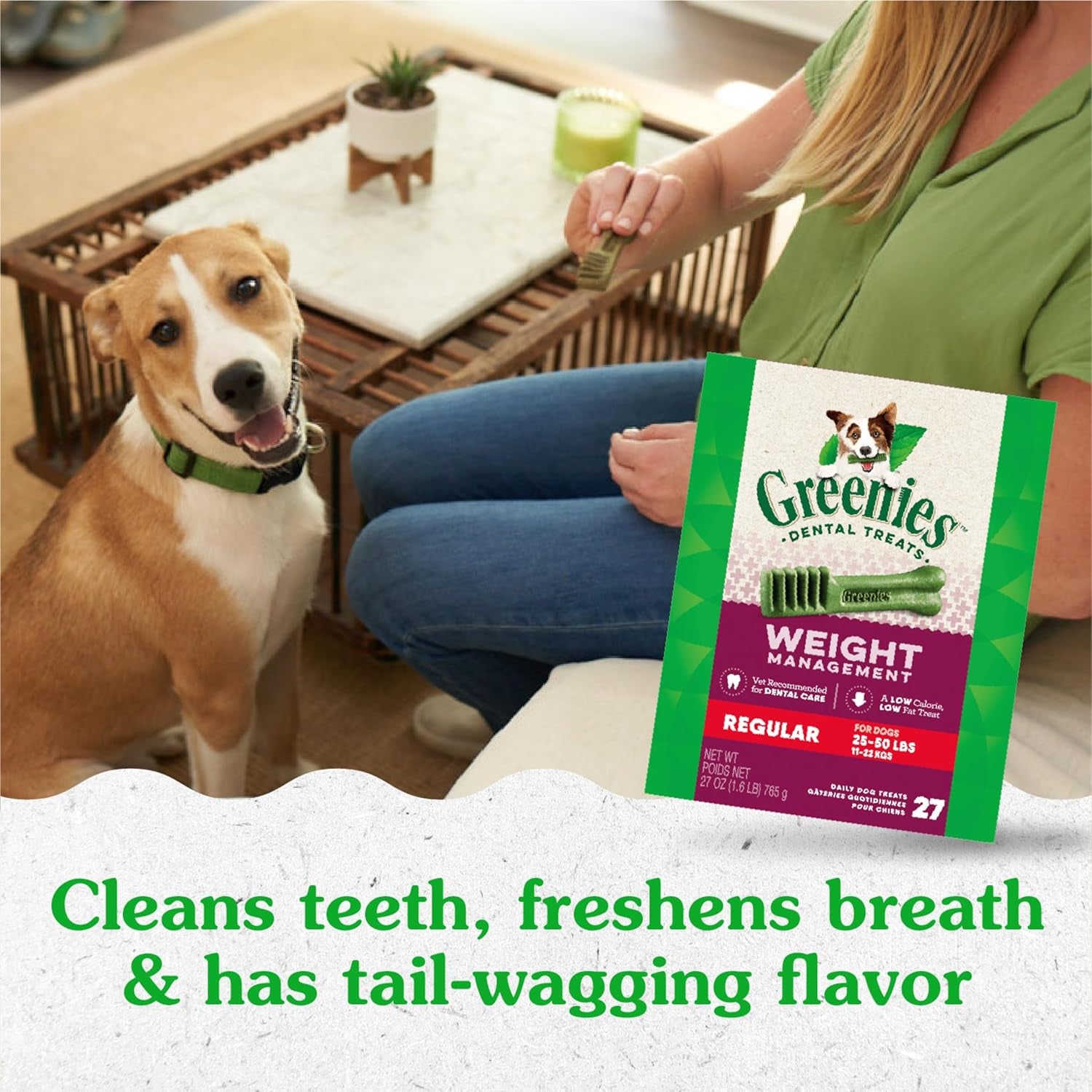 Weight Management Regular Dog Dental Chews Weight Control Dog Treats, 27 Oz. Pack (27 Treats)