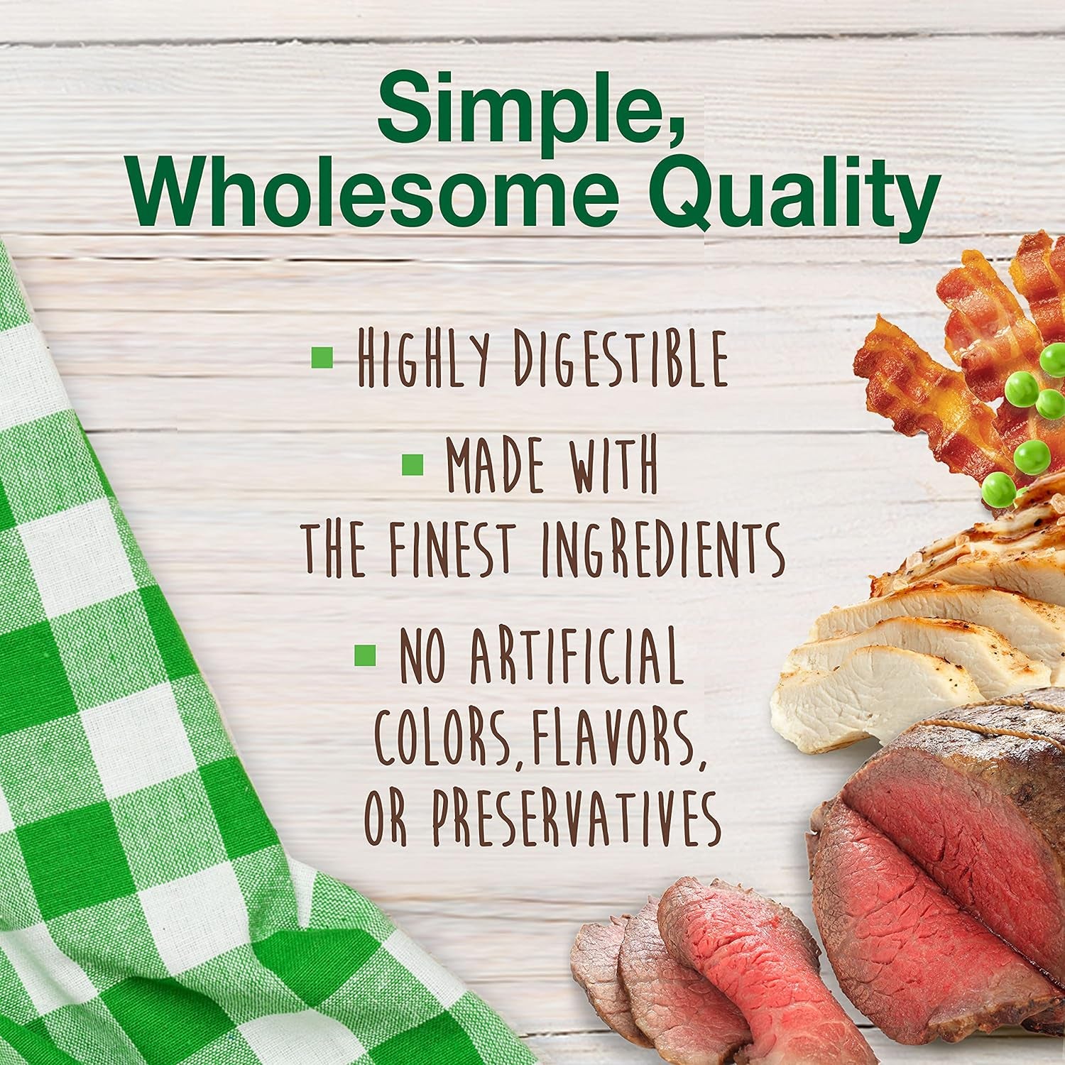 Healthy Edibles Natural Dog Chews Long Lasting Roast Beef, Chicken & Bacon Flavor Treats for Dogs, Small/Regular (3 Count)