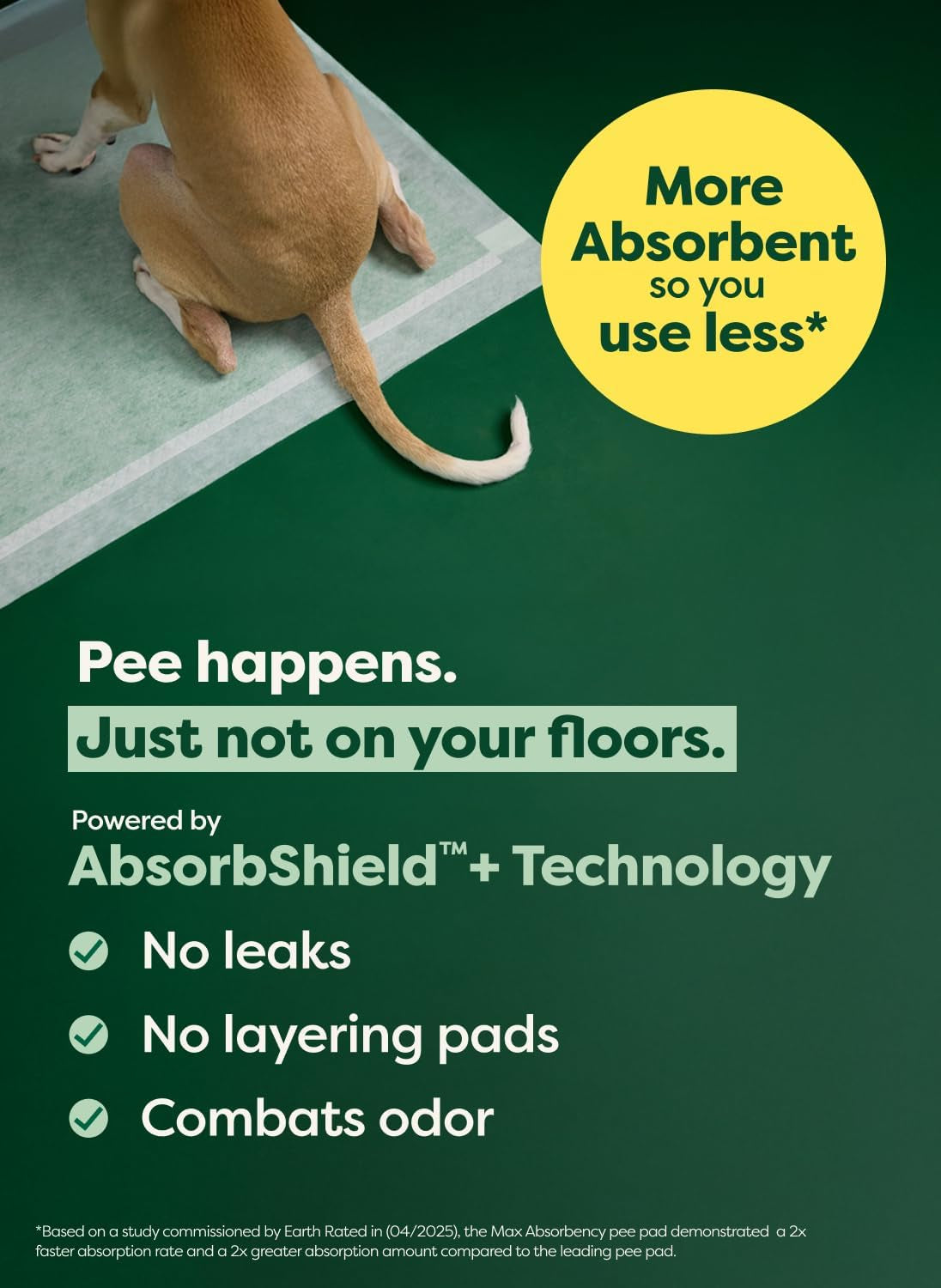Max Absorbency Puppy Pee Pads for Dogs Absorbs 2X Faster & 2X More, Leak-Proof, Odor Control Potty Training, Unscented, XL, 28” X 34”, 40 Count