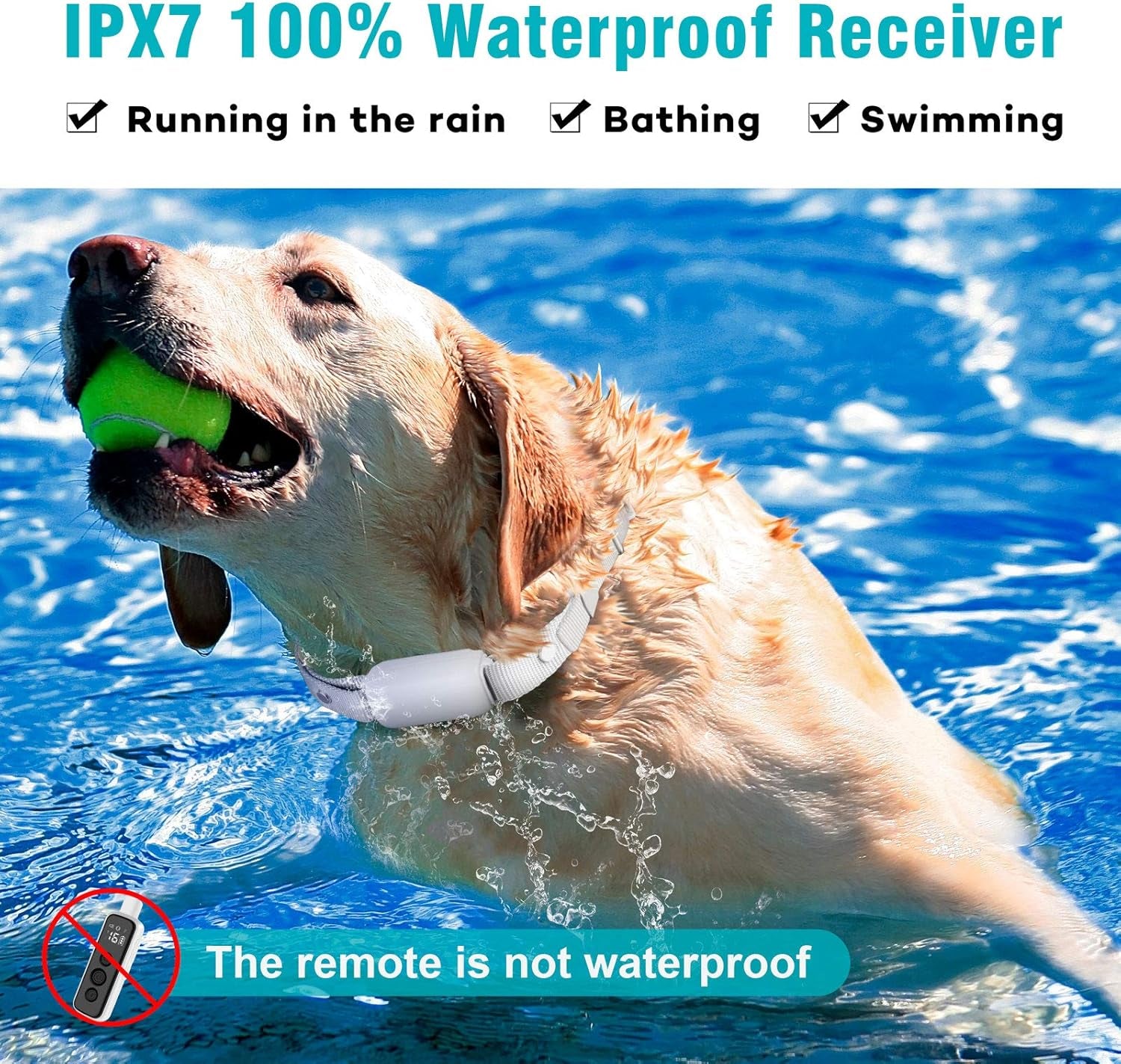 Dog Shock Collar for 2 Dogs - (8-120Lbs) Waterproof Rechargeable Electric Dog Training Collar with Remote for Small Medium Large Dogs with Beep Vibration Safe Shock Modes(Grey)