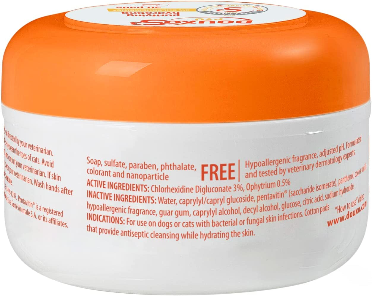 S3 Pyo Pads, Contains 3% Chlorhexidine & 0.5% Ophytrium, Antiseptic & Hydrating, for Bacterial or Yeast Skin Infections, for Dogs and Cats, 30 Pads