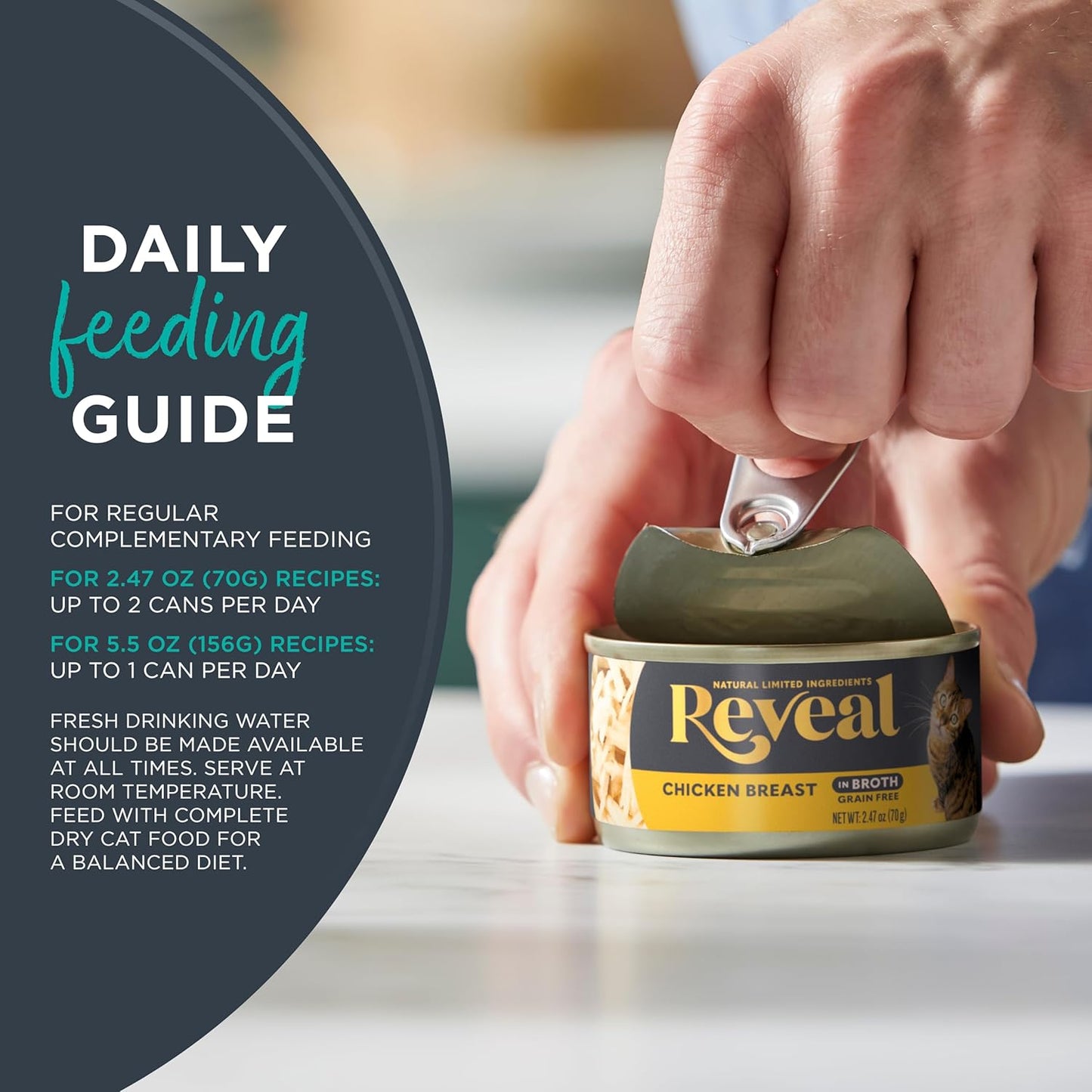 Natural Wet Canned Cat Food, Limited Ingredient, Grain Free, High Protein with No Artificial Additives, Fish Variety in Broth (20 X 2.47 Oz Cans)