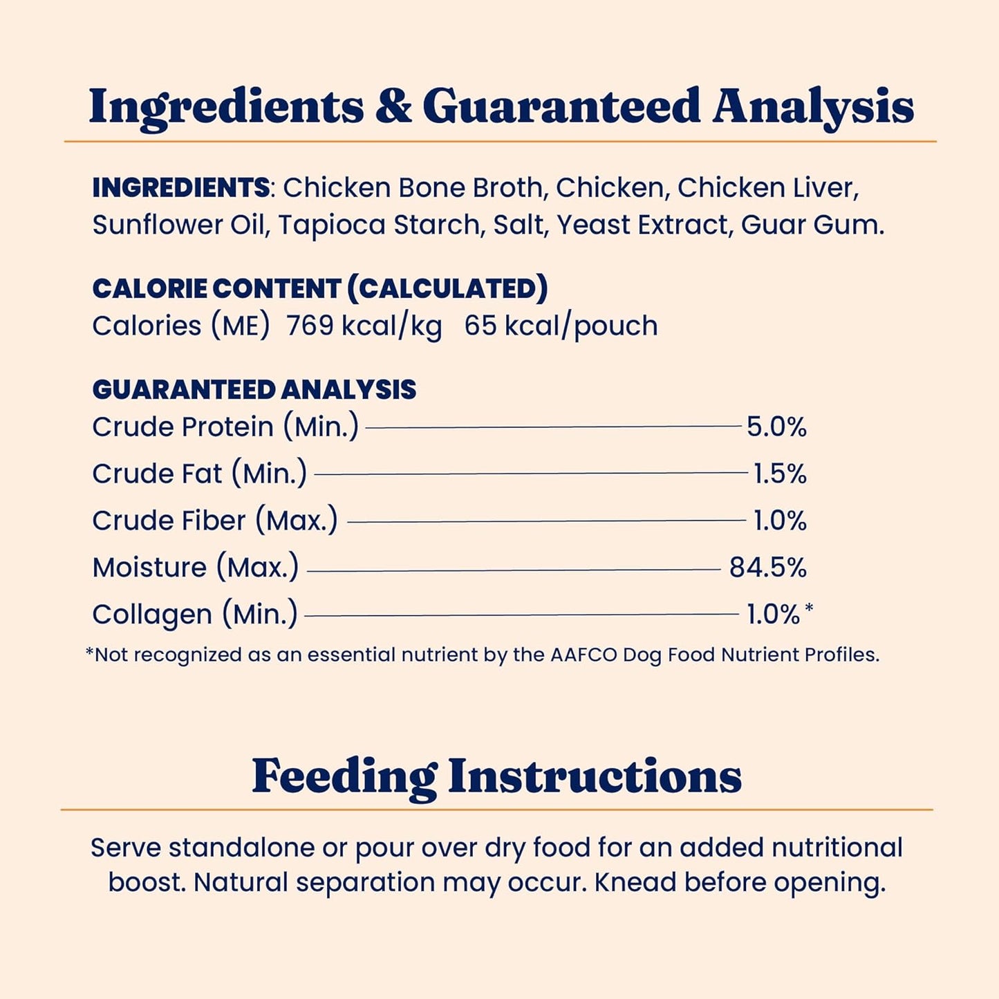 Bone Broth Cat Food Topper - Limited Ingredient Lickable Cat Broth Pouches W/Chicken Protein Shreds & Collagen for Hydration & Gut Support - Easy to Serve Gravy for Cats Meal Topper - 12Ct