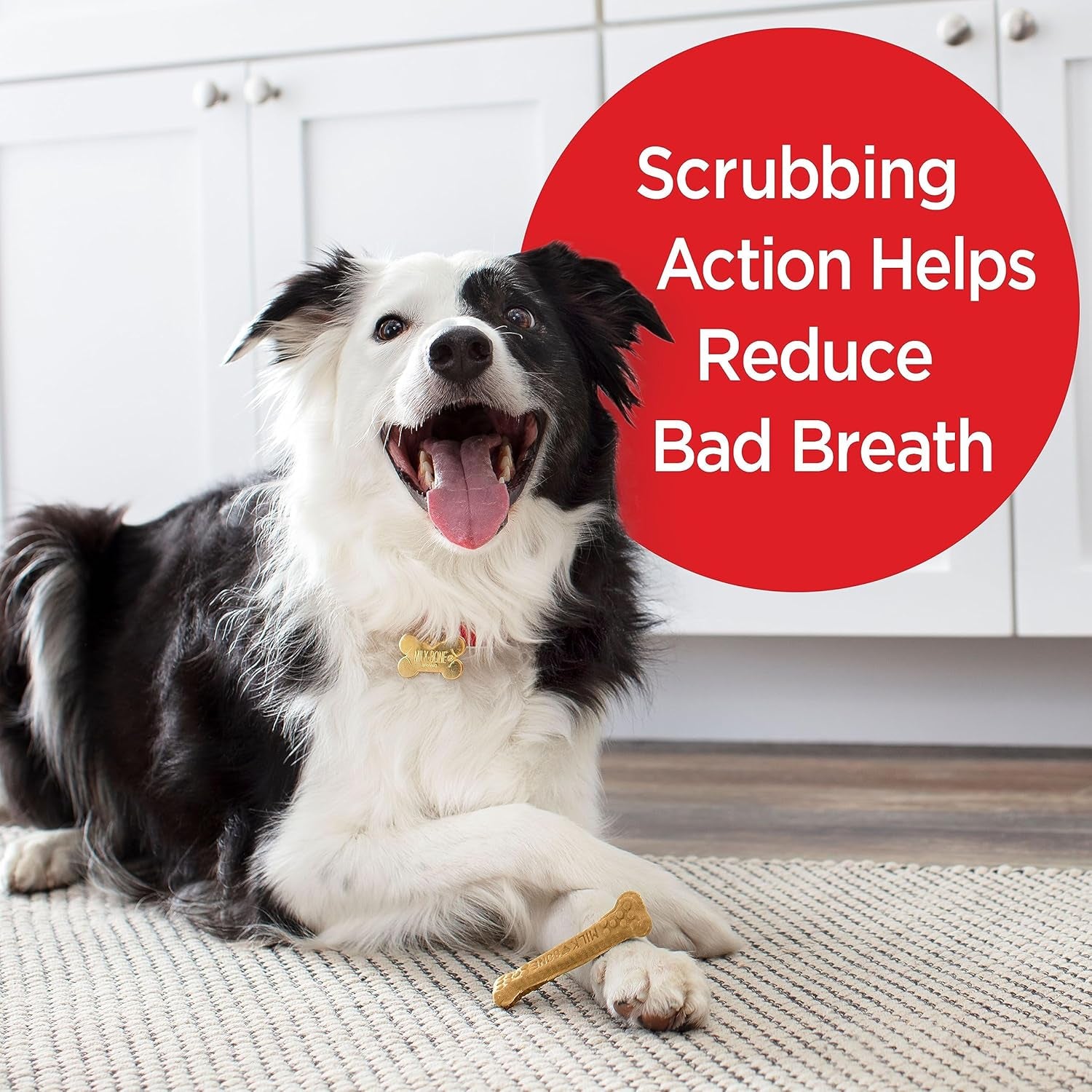 Original Brushing Chews, 25 Small/Medium Daily Dental Dog Treats Scrubbing Action Helps Clean Teeth