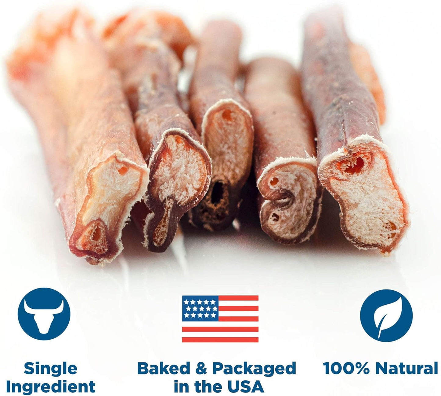 Thick 6 Inch Bully Sticks - 18 Count (Pack of 1) - Natural, Grass-Fed, Single Ingredient, Grain and Rawhide Free, Ideal for Big Breeds