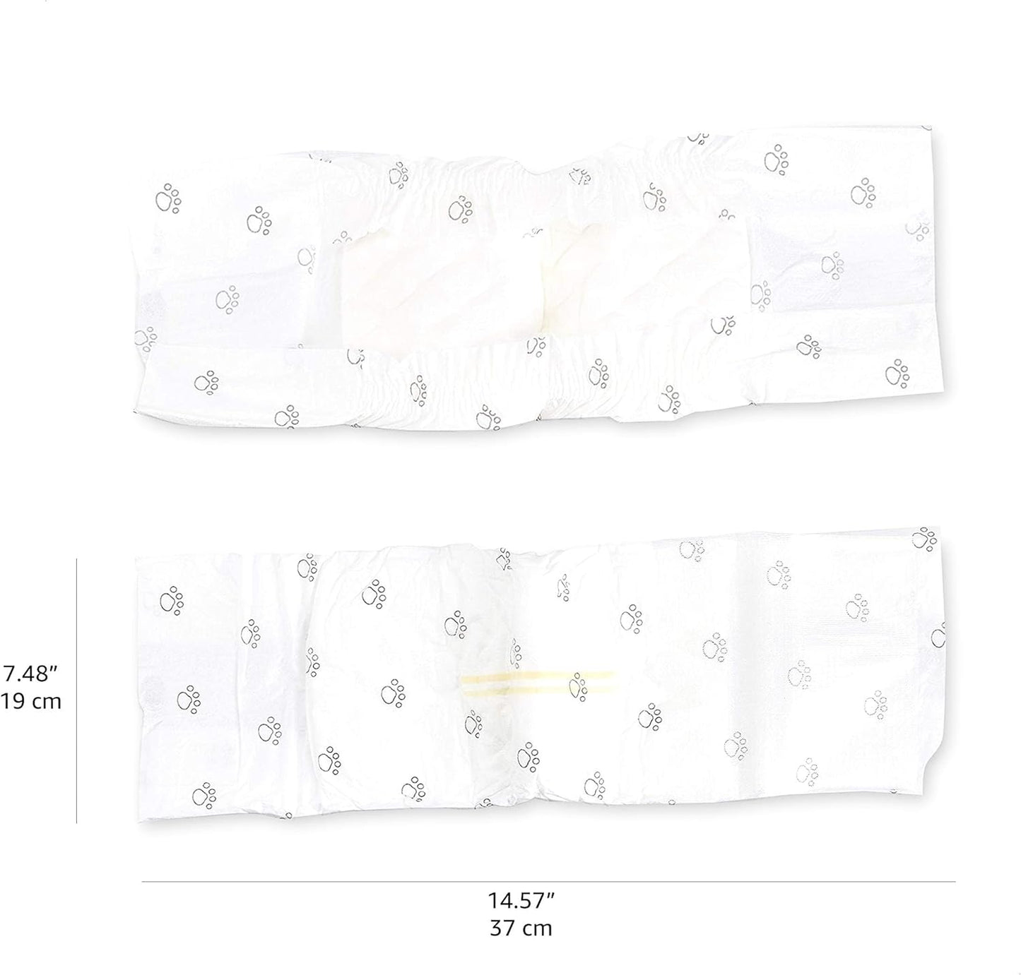 Male Dog Diapers, 30 Count, X-Small, Ultra Absorbent Disposable Wrap with Secure Fit, Leakproof and Comfortable