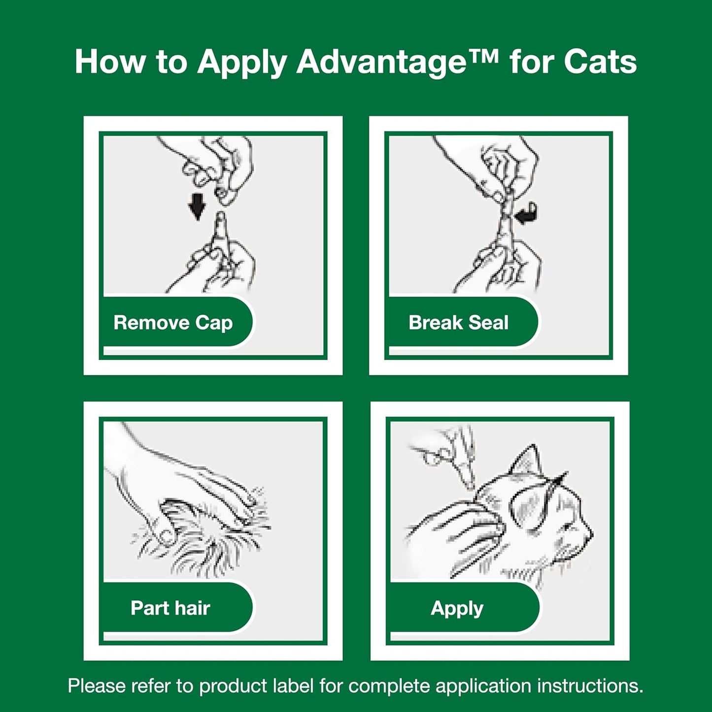Topical Cat Flea Treatment and Prevention for Small Cats 2-9 Lbs. | Apply Flea Drops Monthly | 2 Treatments