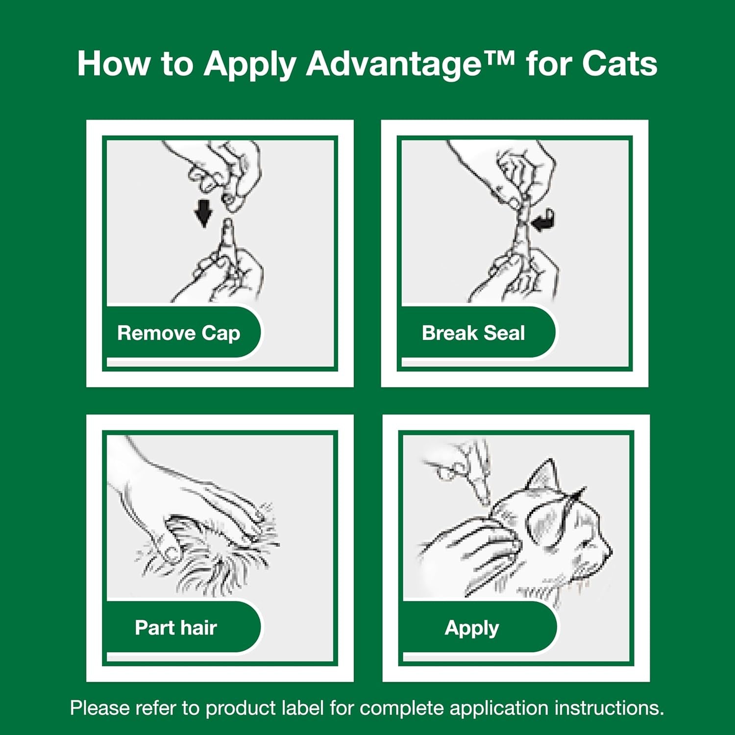 Topical Cat Flea Treatment and Prevention for Small Cats 2-9 Lbs. | Apply Flea Drops Monthly | 2 Treatments