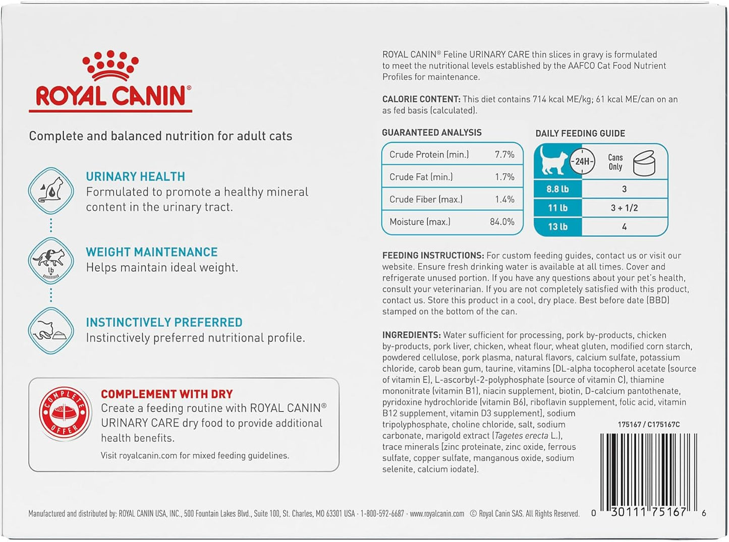 Feline Care Nutrition Urinary Care Adult Thin Slices in Gravy Cat Food, 3 Oz (Pack of 12)